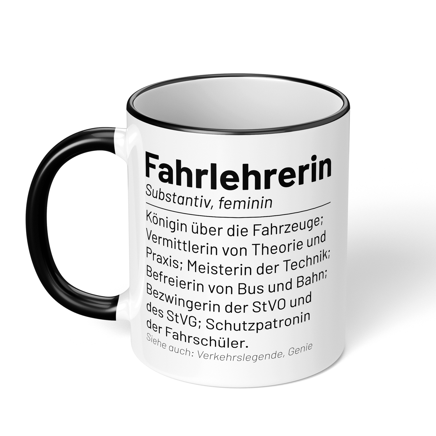 CupHaven® Fahrlehrer Tasse - Wörterbuch "Fahrlehrerin" - Geschenk für Fahrlehrer und Fahrlehrerinnen
