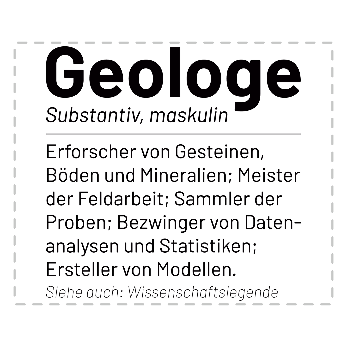 Geologie Tasse - Wörterbuch "Geologe" (Geologin, Geschenk)