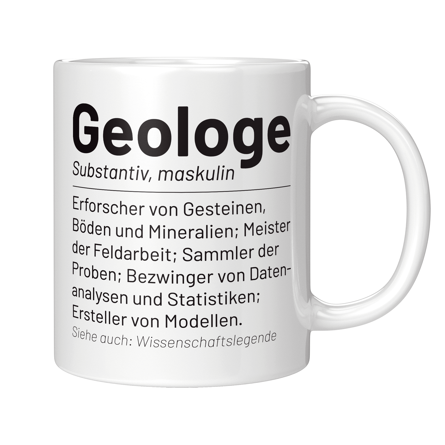 Geologie Tasse - Wörterbuch "Geologe" (Geologin, Geschenk)