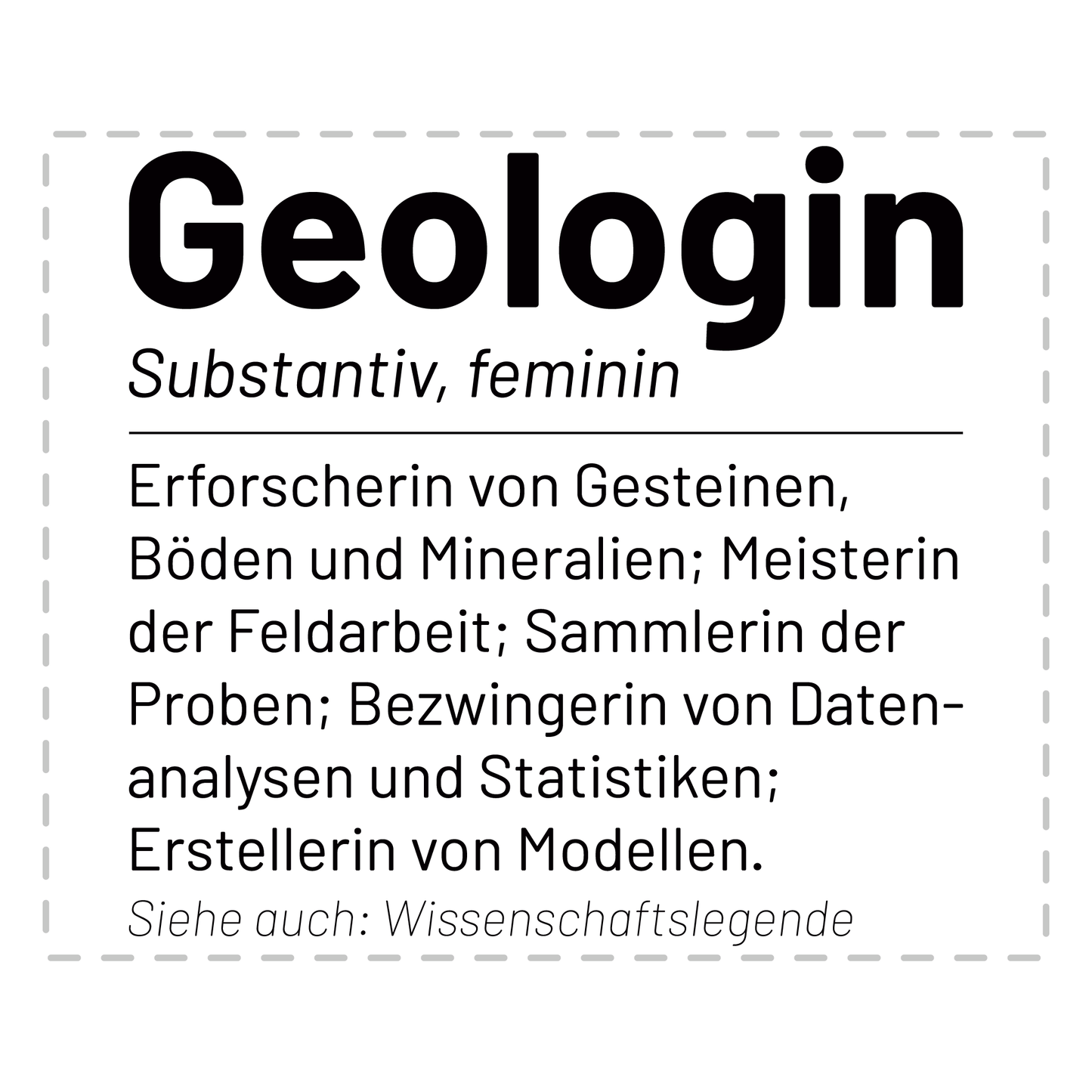 Geologie Tasse - Wörterbuch "Geologin" (Geologe, Geschenk)