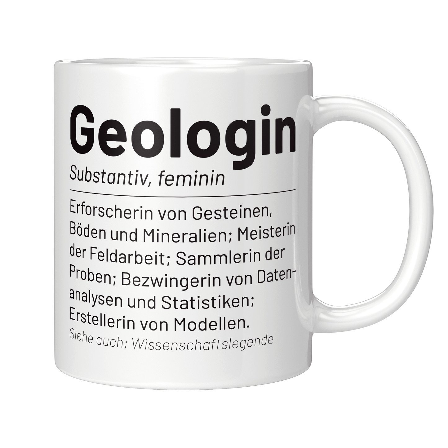 Geologie Tasse - Wörterbuch "Geologin" (Geologe, Geschenk)
