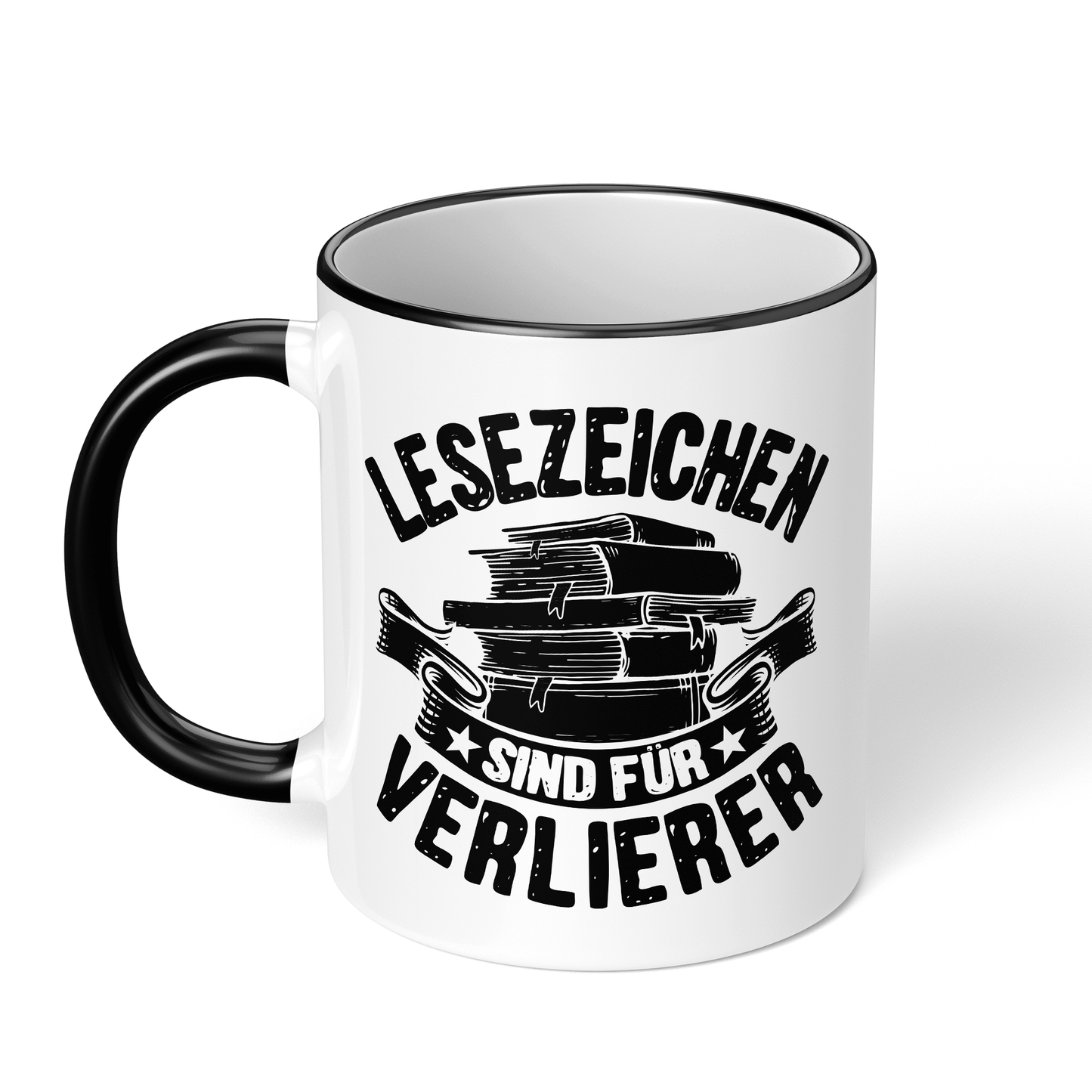 CupHaven® Lesen Tasse - Lesezeichen sind für Verlierer - Geschenk für Leseratten und Bücherwürmer