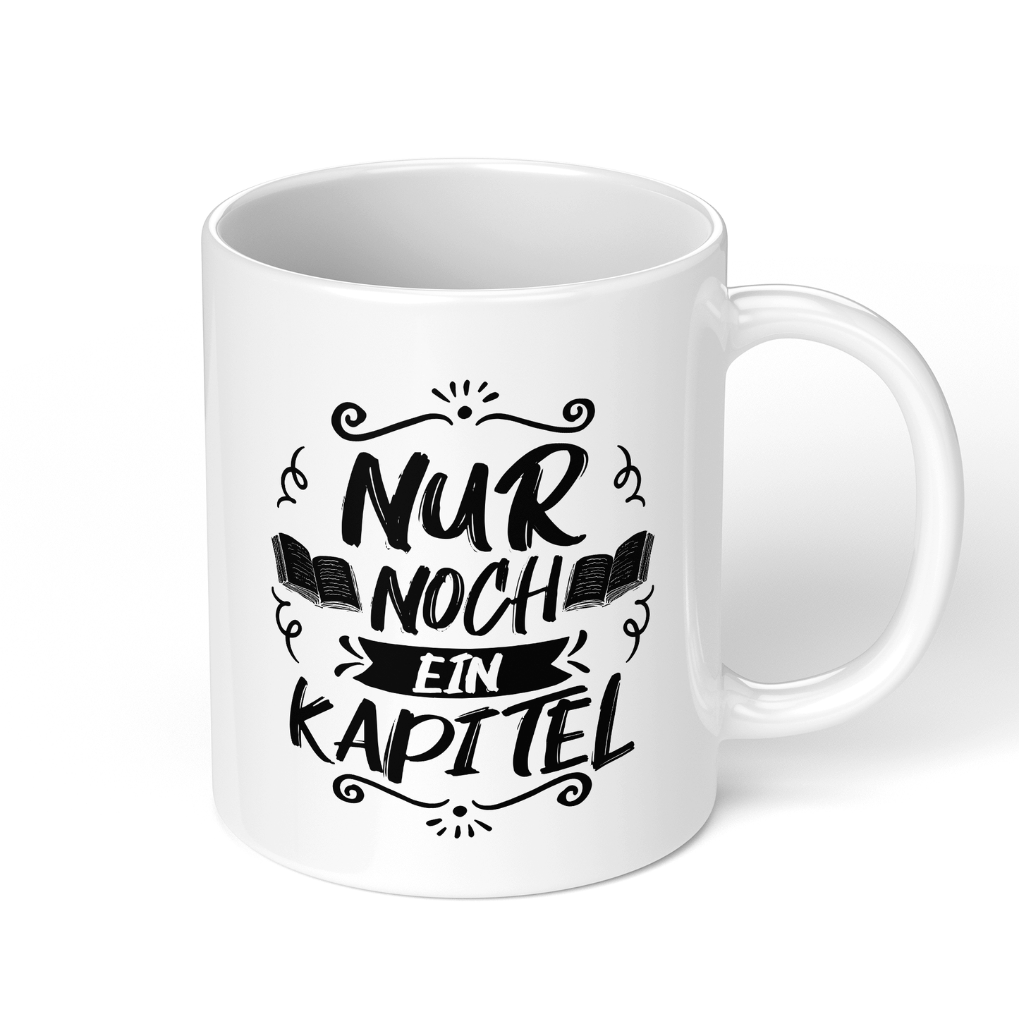 CupHaven® Lesen Tasse - Nur noch ein Kapitel - Geschenk für Leseratten und Bücherwürmer
