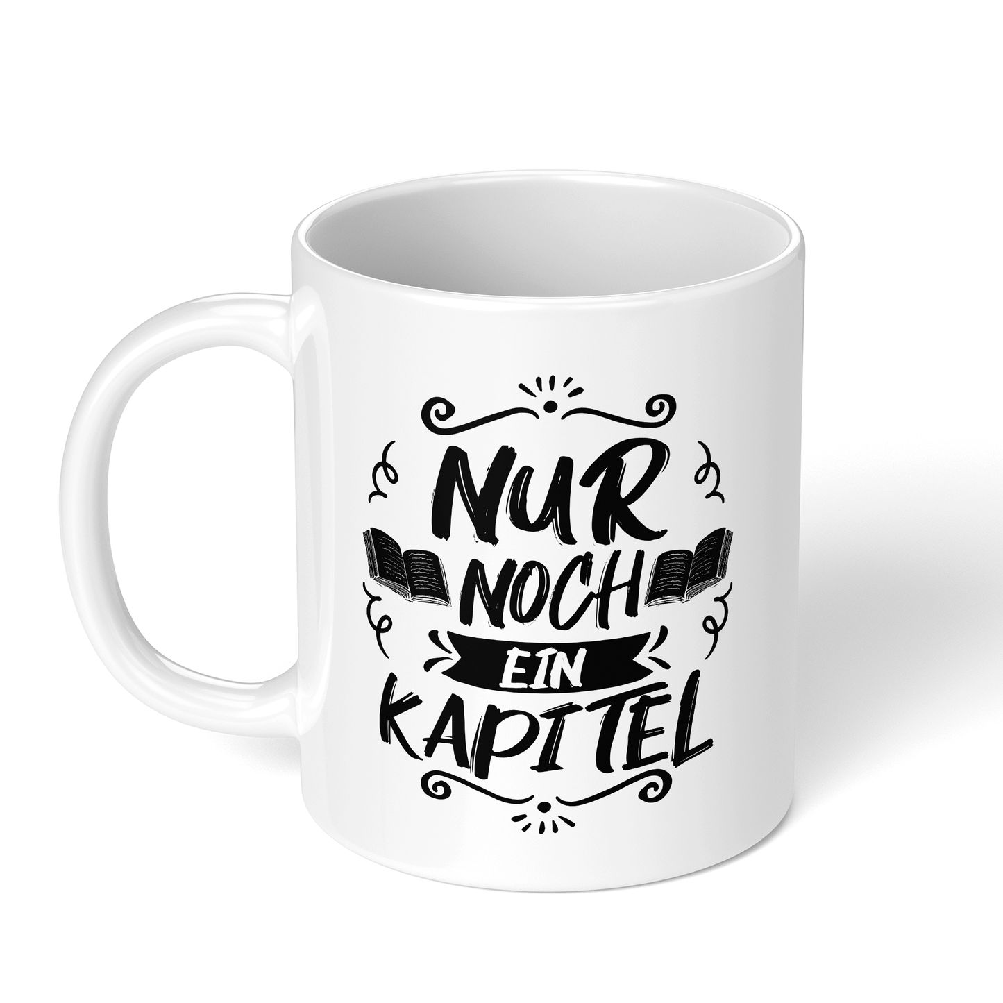 CupHaven® Lesen Tasse - Nur noch ein Kapitel - Geschenk für Leseratten und Bücherwürmer