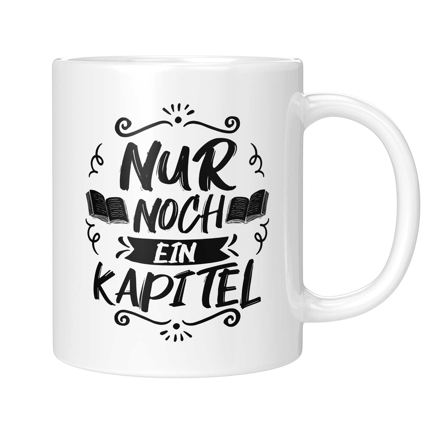 CupHaven® Lesen Tasse - Nur noch ein Kapitel - Geschenk für Leseratten und Bücherwürmer