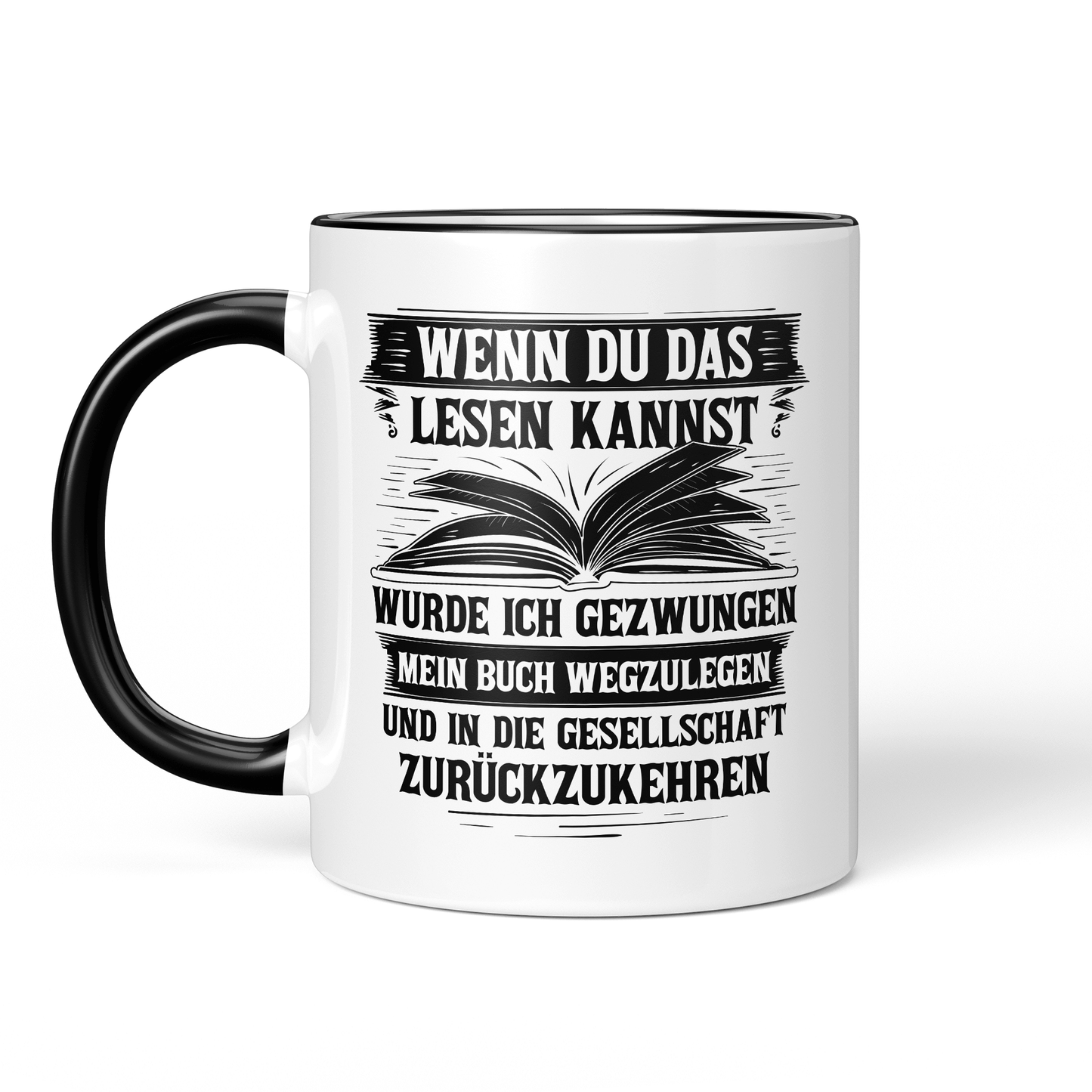 CupHaven® Lesen Tasse - Wenn Du das lesen kannst - Geschenk für Leseratten und Bücherwürmer