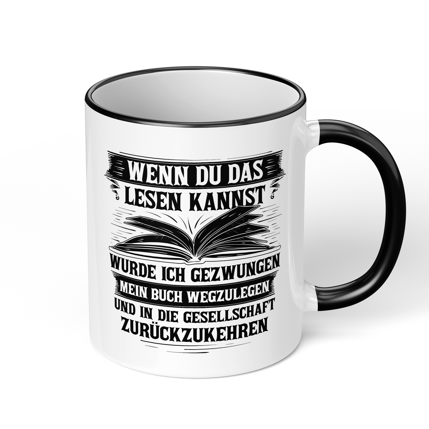 CupHaven® Lesen Tasse - Wenn Du das lesen kannst - Geschenk für Leseratten und Bücherwürmer
