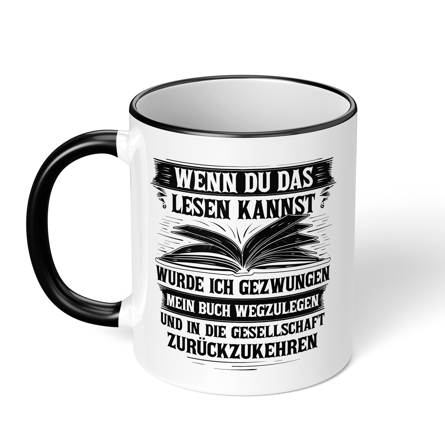 CupHaven® Lesen Tasse - Wenn Du das lesen kannst - Geschenk für Leseratten und Bücherwürmer