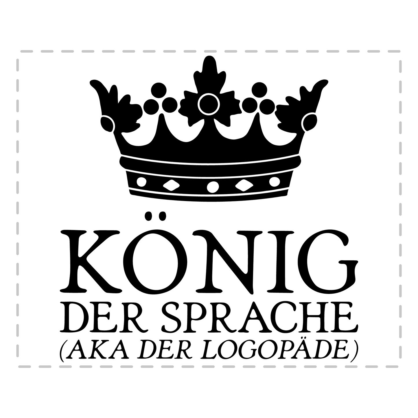Logopädie Tasse - König der Sprache aka der Logopäde (Logopädin, Geschenk)