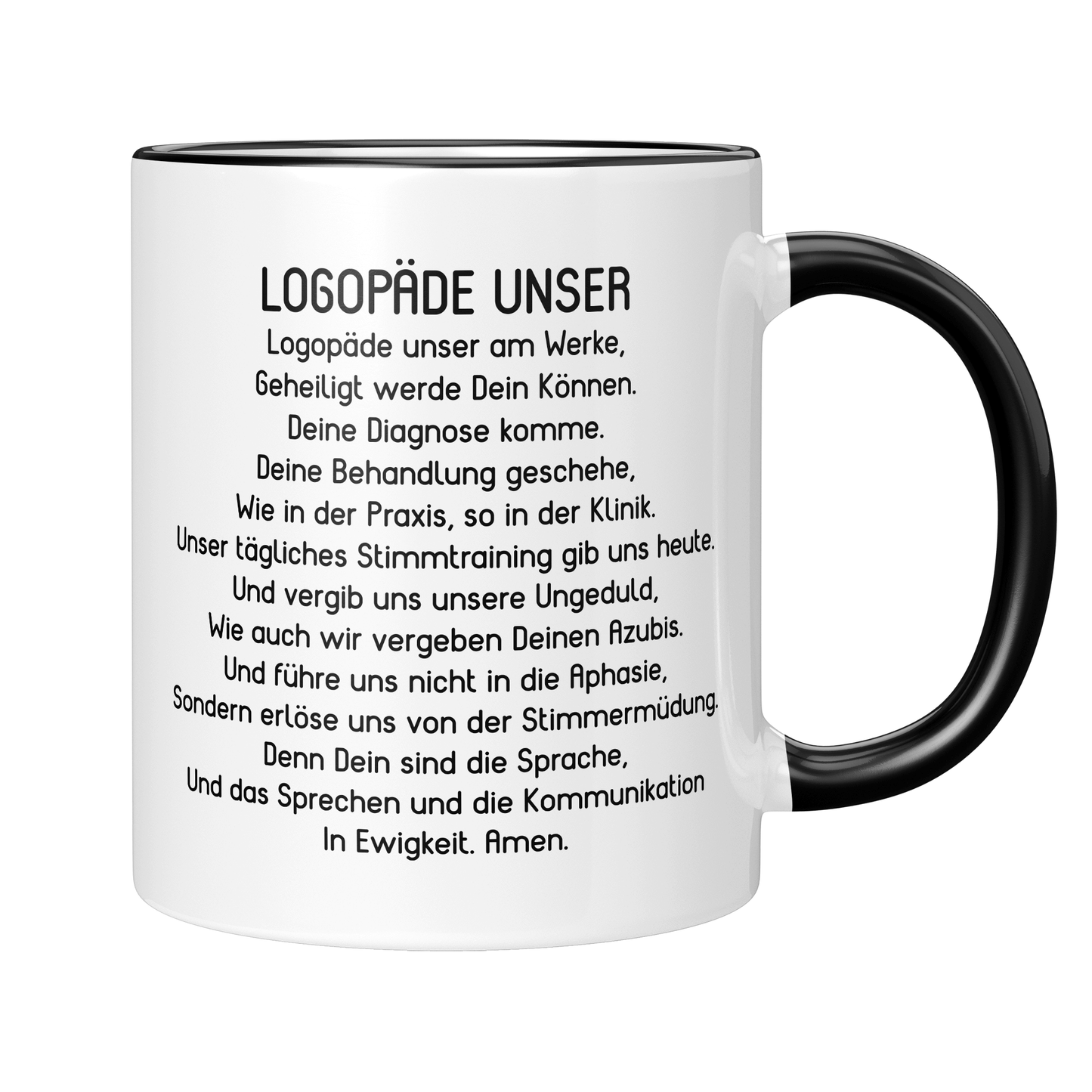 Logopädie Tasse - "Logopäde Unser"-Gebet (Logopädin, Geschenk)
