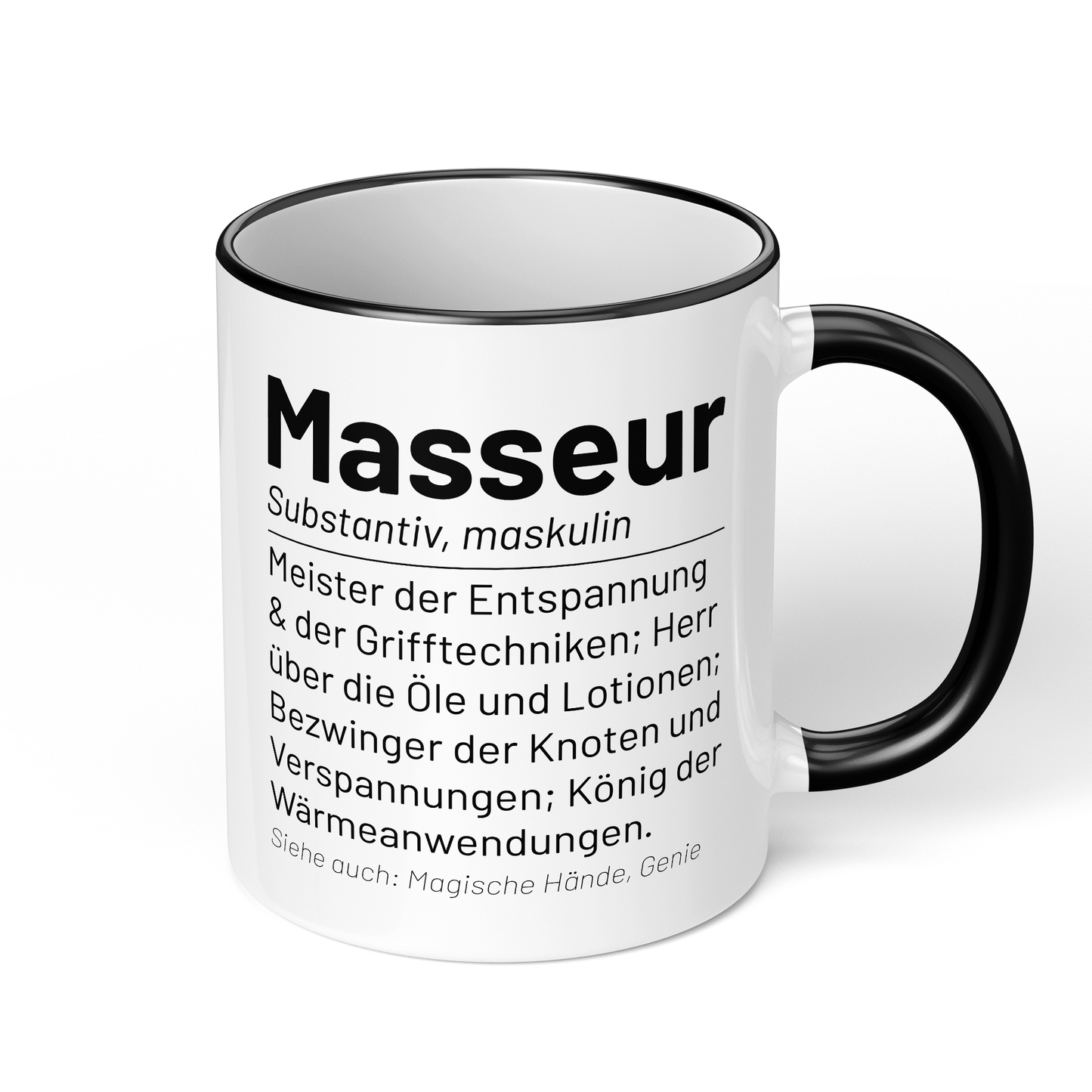 CupHaven® Masseur Tasse - Wörterbuch "Masseur" - Geschenk für Masseure und Masseurinnen