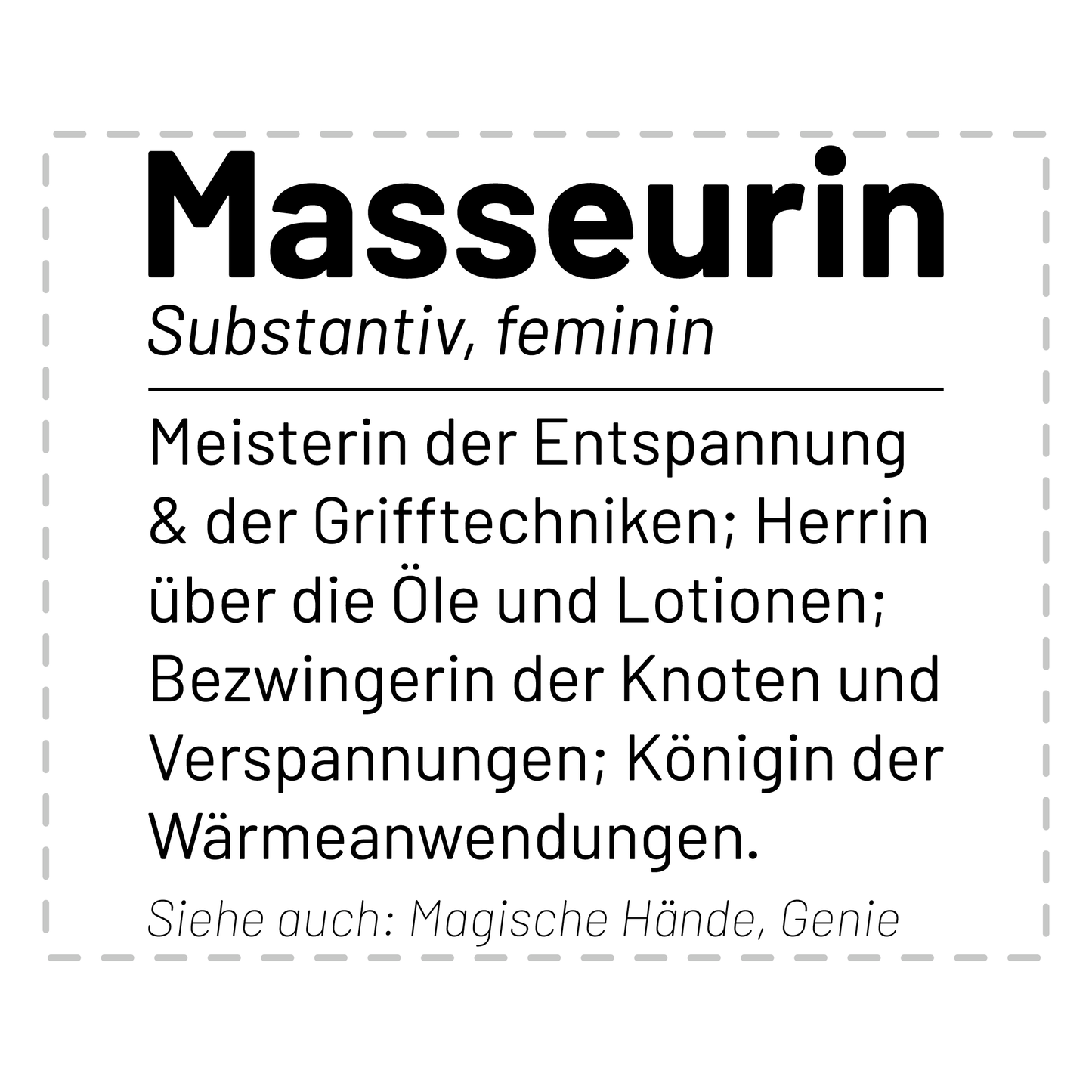 Masseur Tasse - Wörterbuch "Masseurin" (Massagetherapeut, Geschenk)