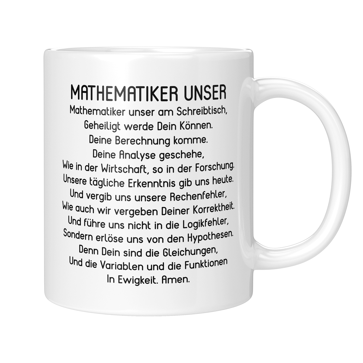 CupHaven® Mathematiker Tasse - "Mathematiker Unser"-Gebet - Geschenk für Mathematiker und Mathematikerinnen