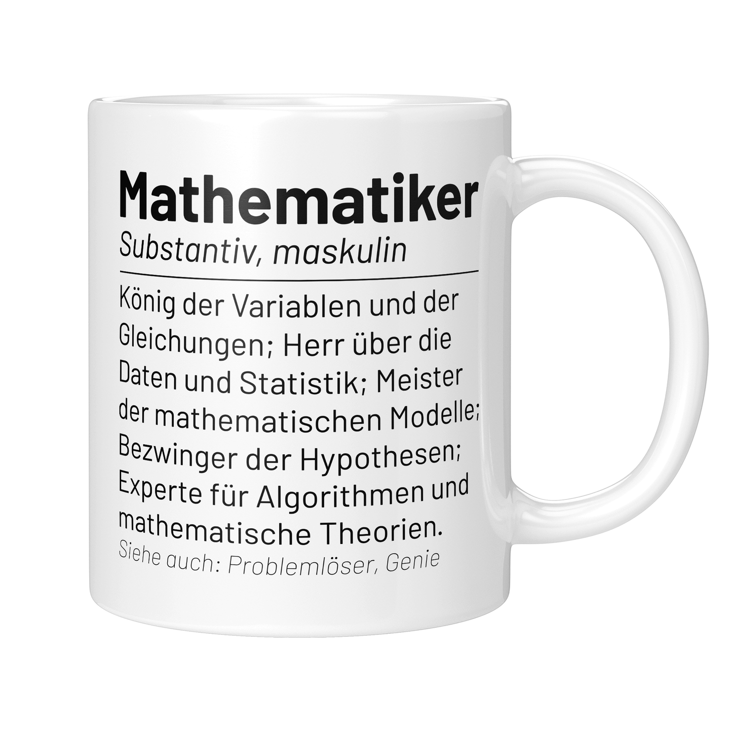 CupHaven® Mathematiker Tasse - Wörterbuch "Mathematiker" - Geschenk für Mathematiker und Mathematikerinnen