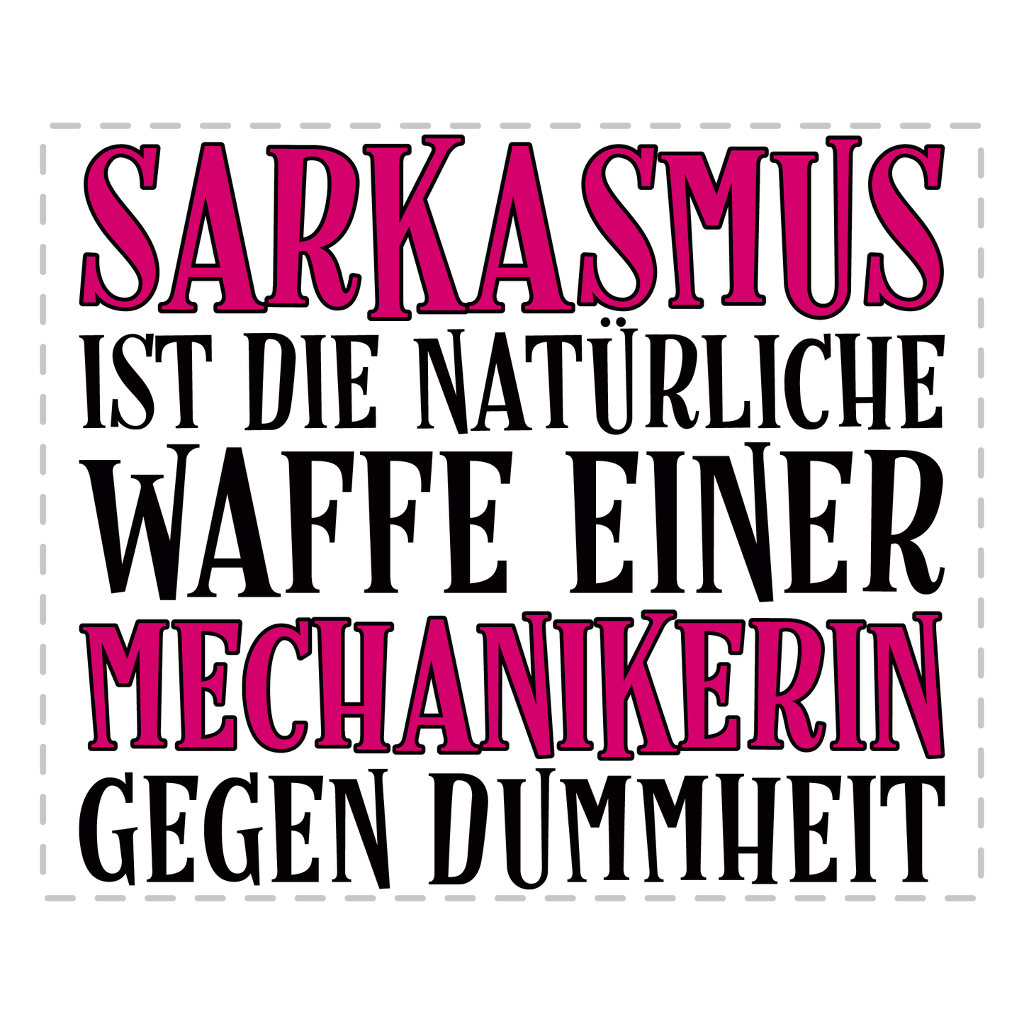 Mechaniker Tasse - Sarkasmus einer Mechanikerin (KFZ-Mechaniker, Geschenk)