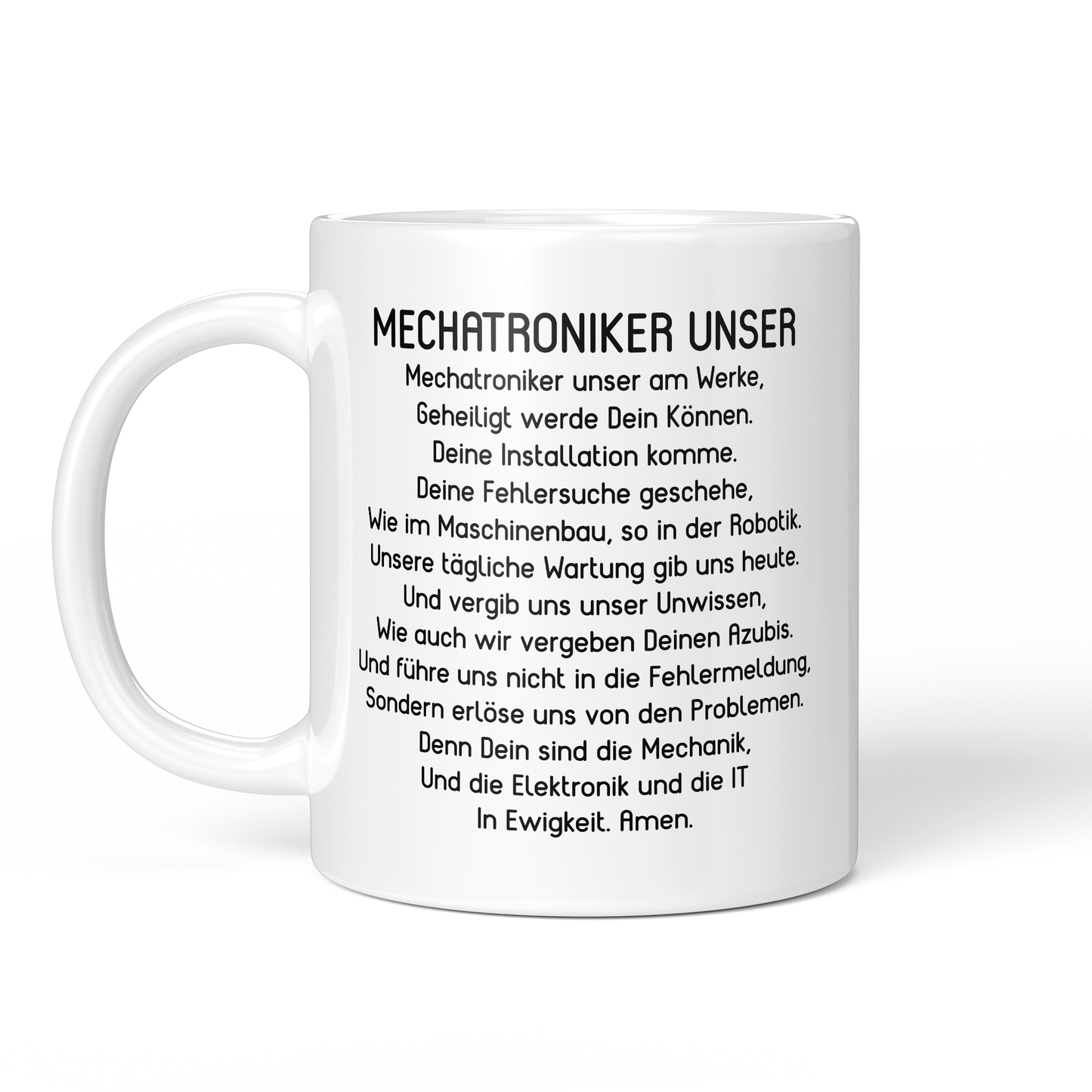 CupHaven® Mechatroniker Tasse - "Mechatroniker Unser"-Gebet - Geschenk für Mechatroniker und Mechatronikerinnen