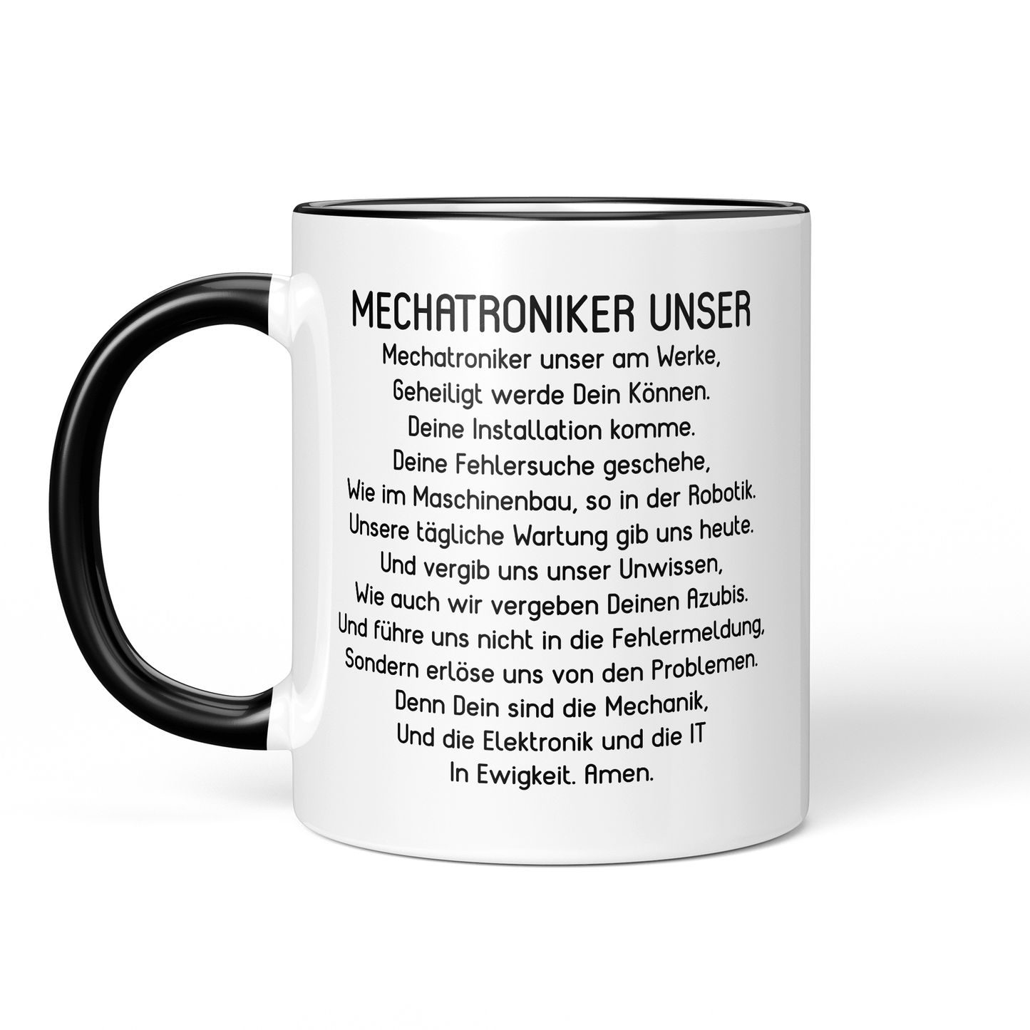 CupHaven® Mechatroniker Tasse - "Mechatroniker Unser"-Gebet - Geschenk für Mechatroniker und Mechatronikerinnen