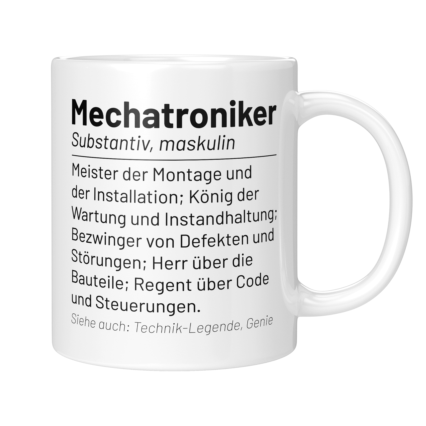 CupHaven® Mechatroniker Tasse - Wörterbuch "Mechatroniker" - Geschenk für Mechatroniker und Mechatronikerinnen
