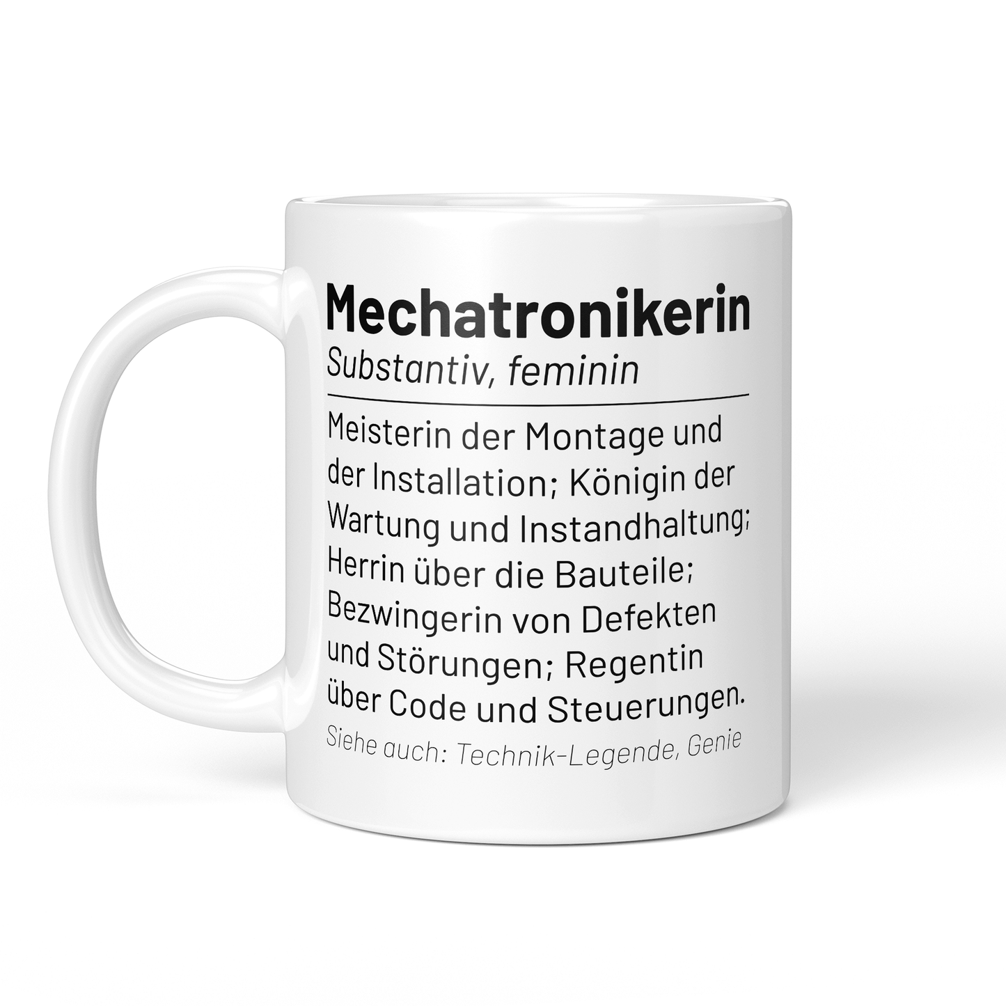 CupHaven® Mechatroniker Tasse - Wörterbuch "Mechatronikerin" - Geschenk für Mechatroniker und Mechatronikerinnen