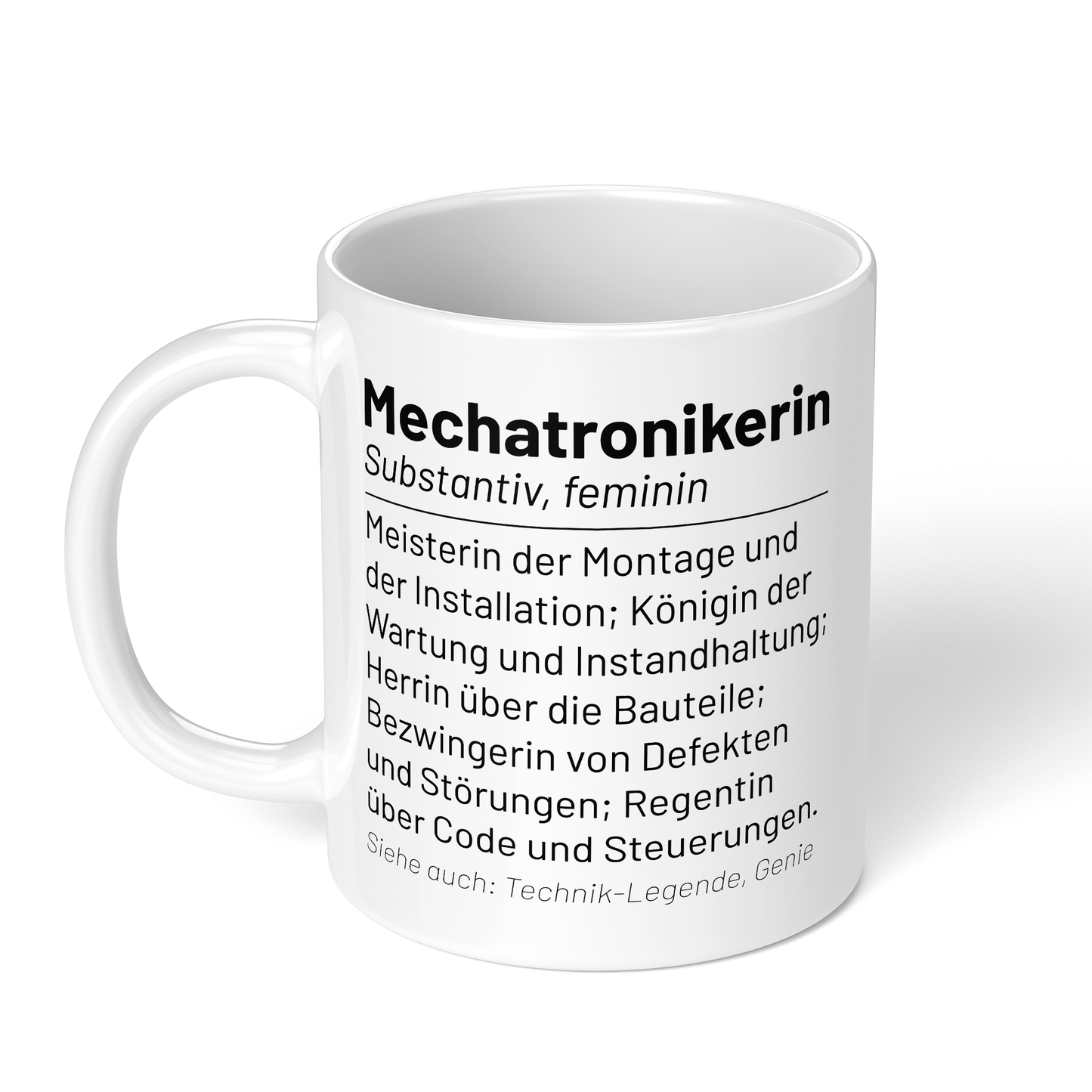 CupHaven® Mechatroniker Tasse - Wörterbuch "Mechatronikerin" - Geschenk für Mechatroniker und Mechatronikerinnen