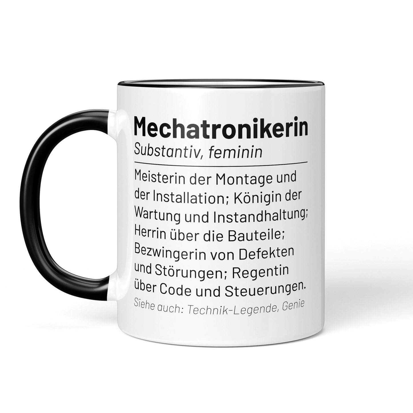 CupHaven® Mechatroniker Tasse - Wörterbuch "Mechatronikerin" - Geschenk für Mechatroniker und Mechatronikerinnen