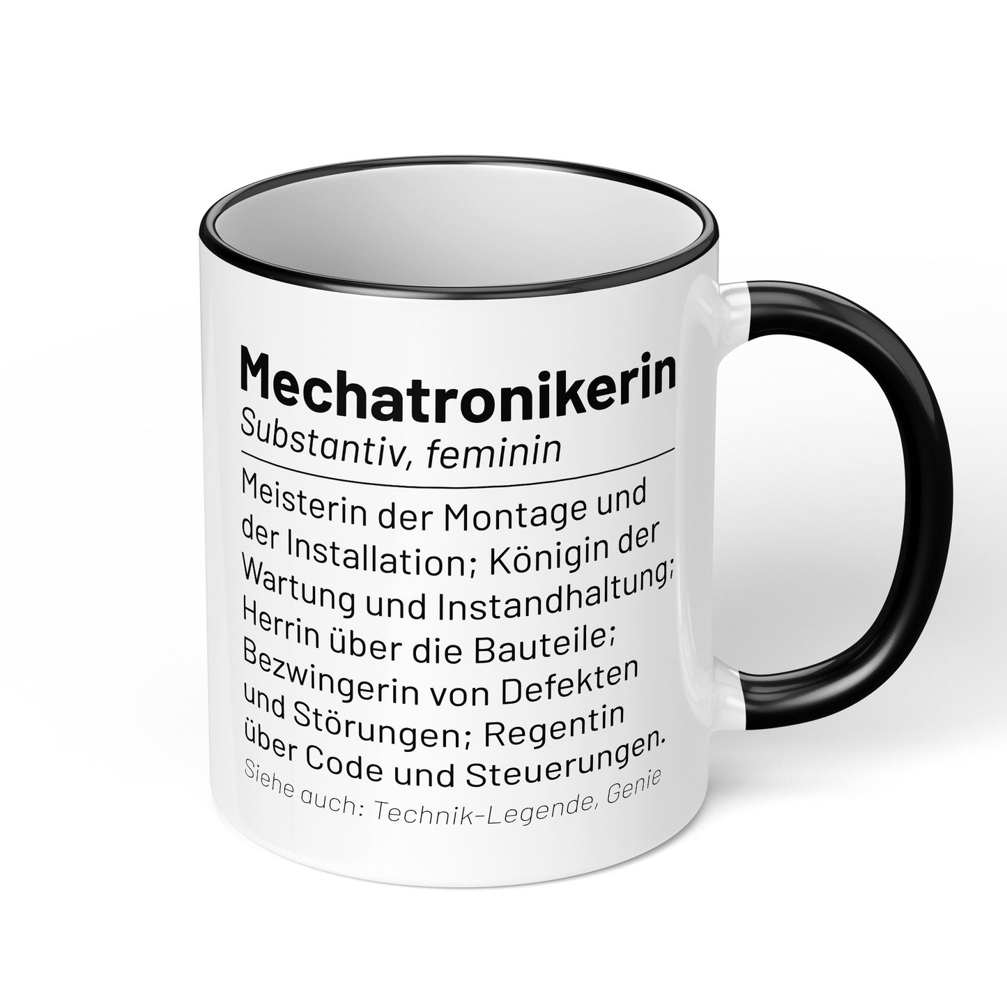 CupHaven® Mechatroniker Tasse - Wörterbuch "Mechatronikerin" - Geschenk für Mechatroniker und Mechatronikerinnen