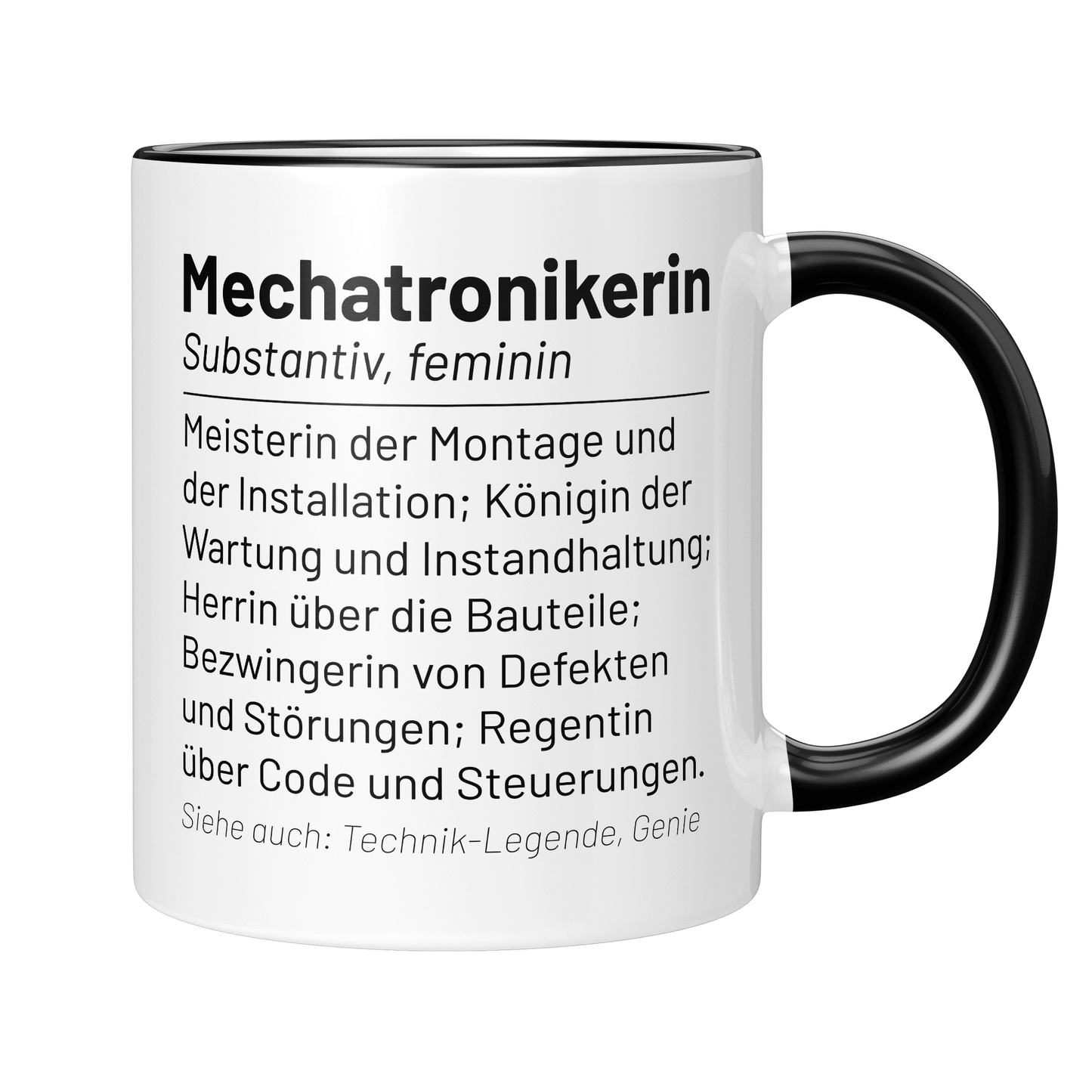 CupHaven® Mechatroniker Tasse - Wörterbuch "Mechatronikerin" - Geschenk für Mechatroniker und Mechatronikerinnen