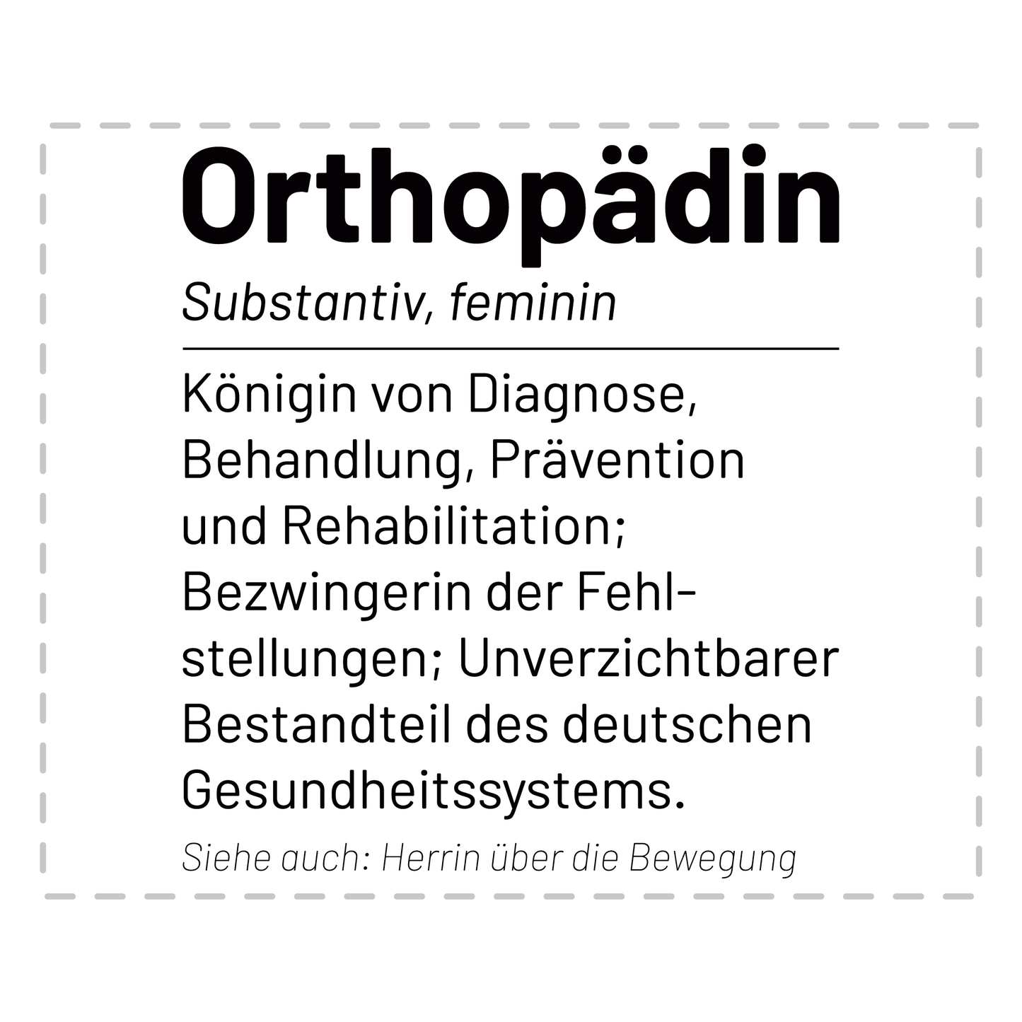 Orthopäde Tasse - Wörterbuch "Orthopädin" (Orthopädie, Geschenk)