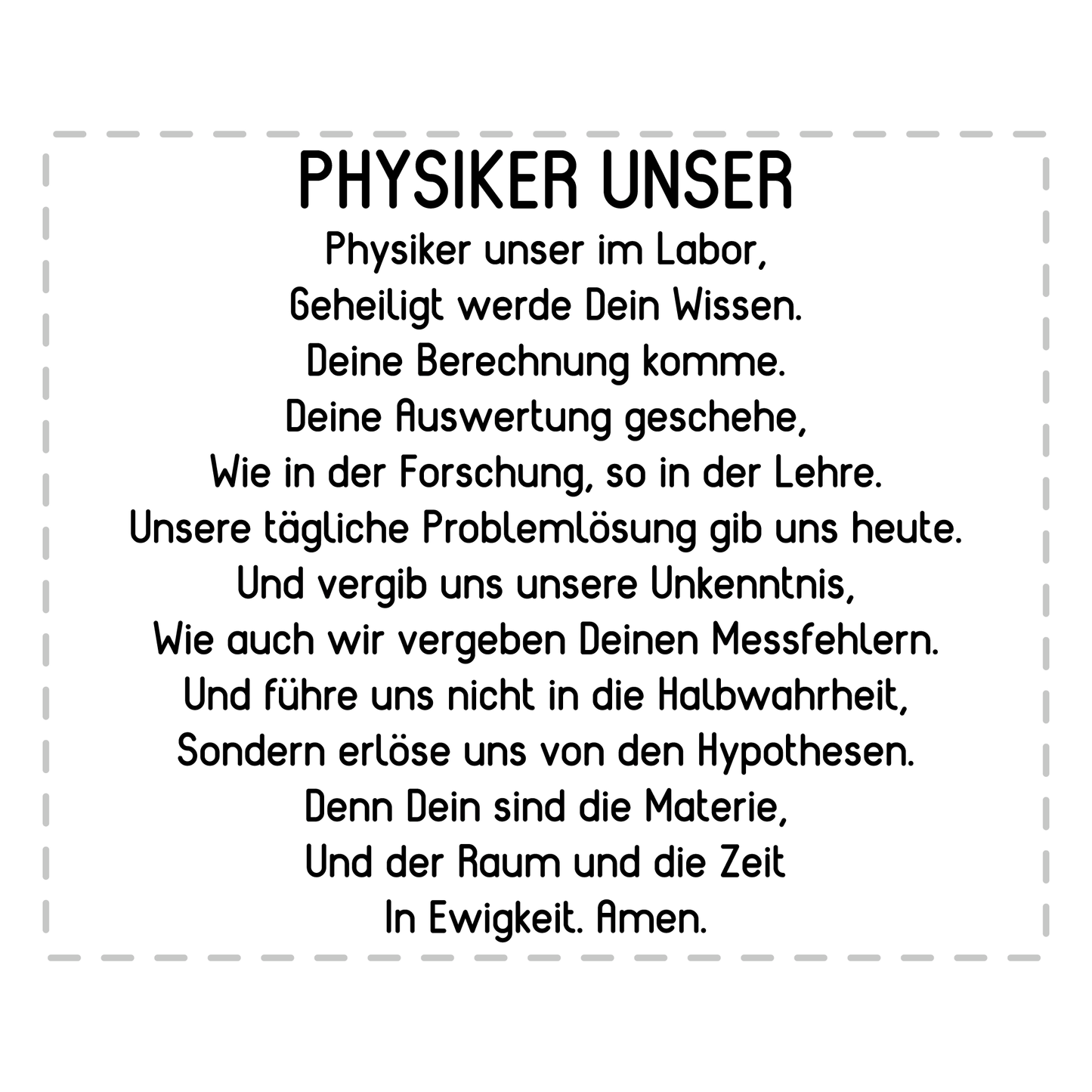 Physik Tasse Physiker Unser Gebet