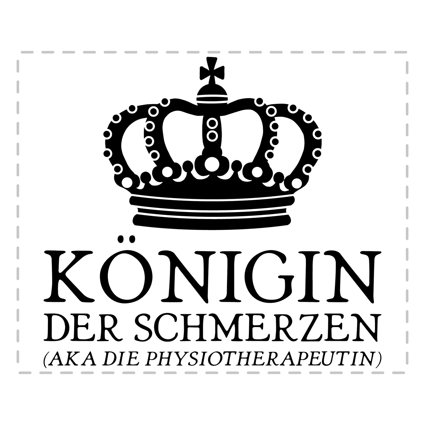 Physiotherapie Tasse - Königin der Schmerzen aka die Physiotherapeutin (Physiotherapeut, Geschenk)