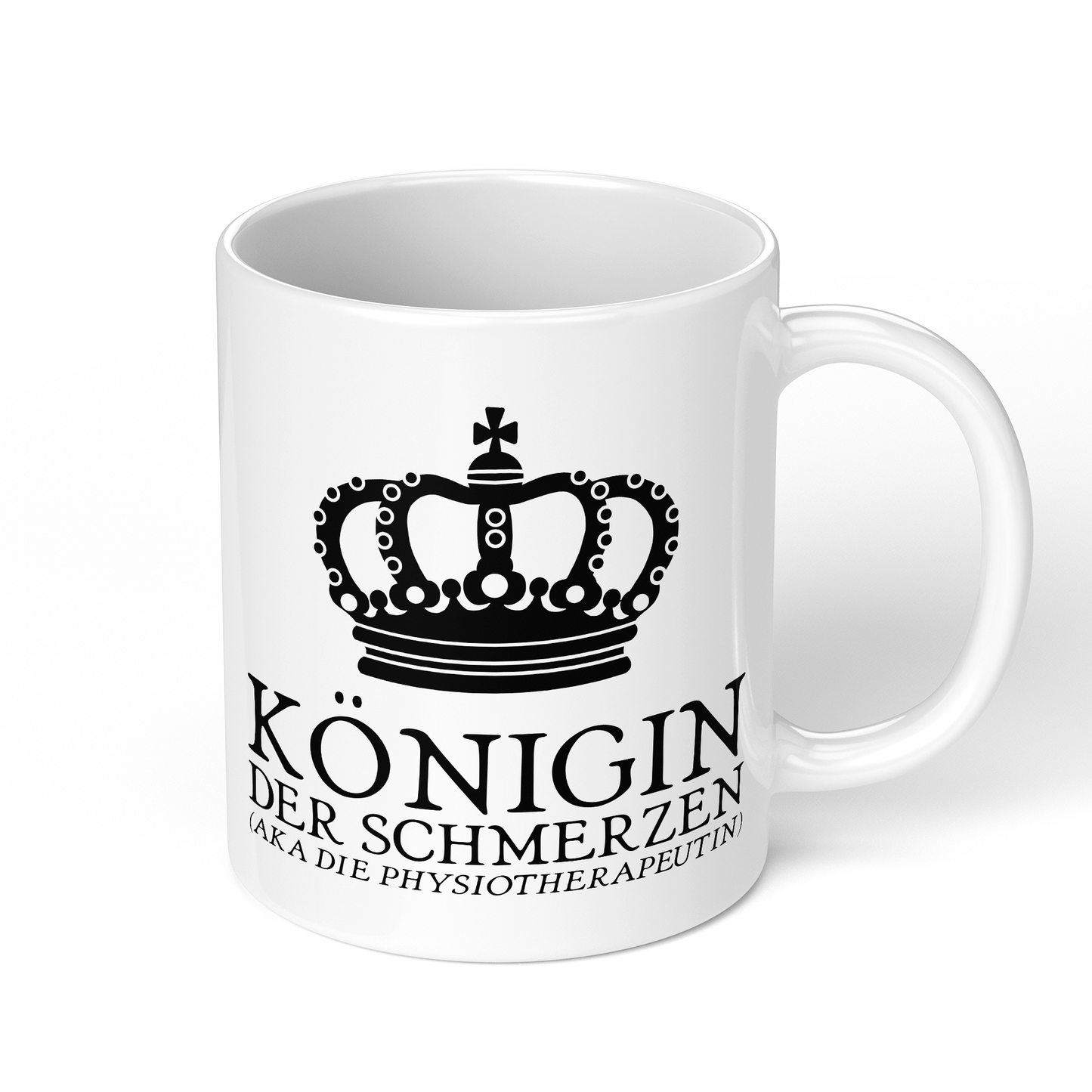 CupHaven® Physiotherapie Tasse - Königin der Schmerzen (aka die Physiotherapeutin) - Geschenk für Physiotherapeuten und Physiotherapeutinnen