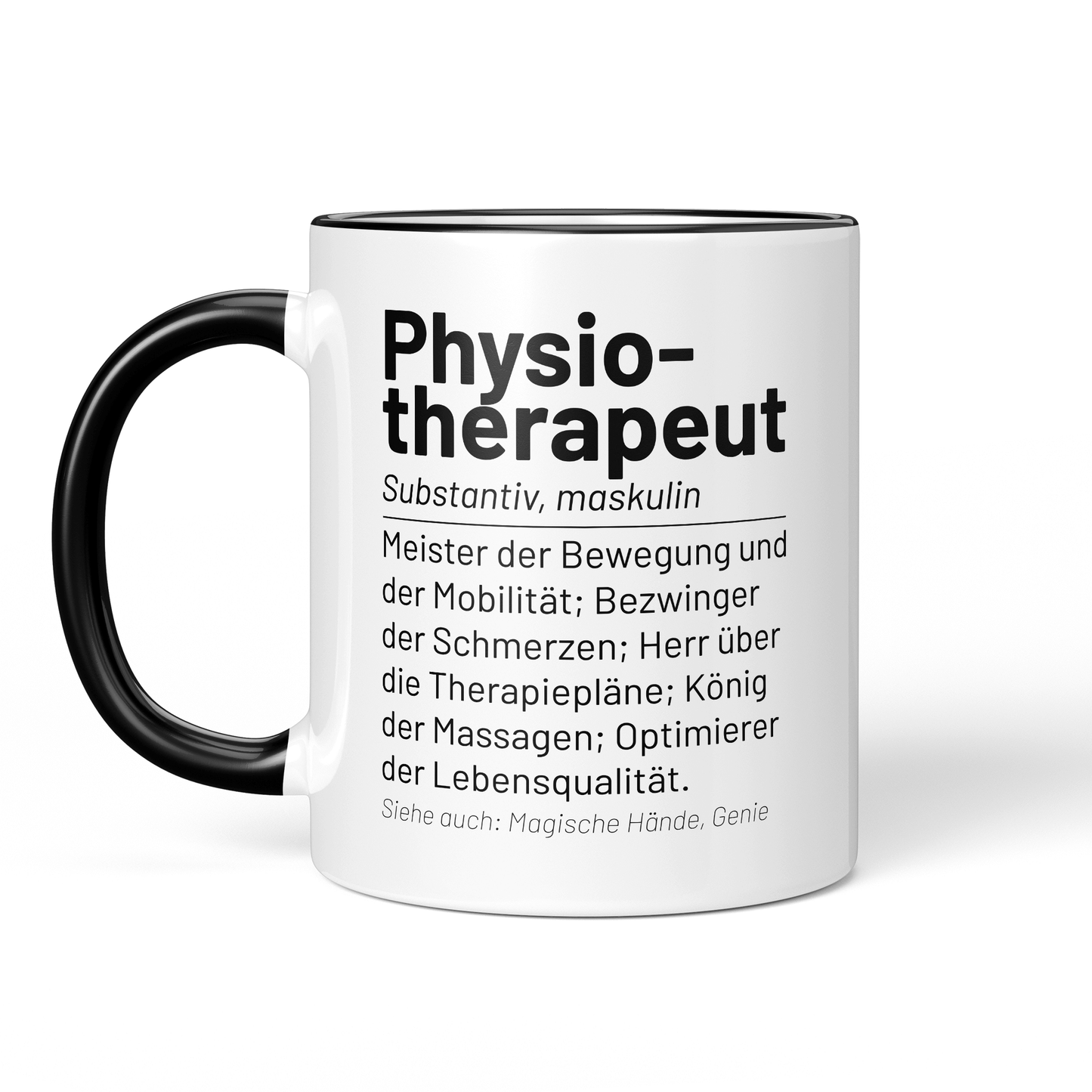CupHaven® Physiotherapie Tasse - Wörterbuch "Physiotherapeut" - Geschenk für Physiotherapeuten und Physiotherapeutinnen