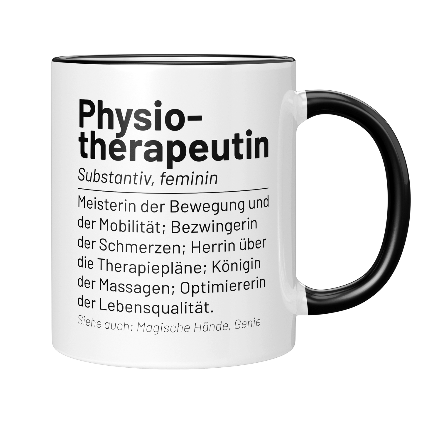 CupHaven® Physiotherapie Tasse - Wörterbuch "Physiotherapeutin" - Geschenk für Physiotherapeuten und Physiotherapeutinnen