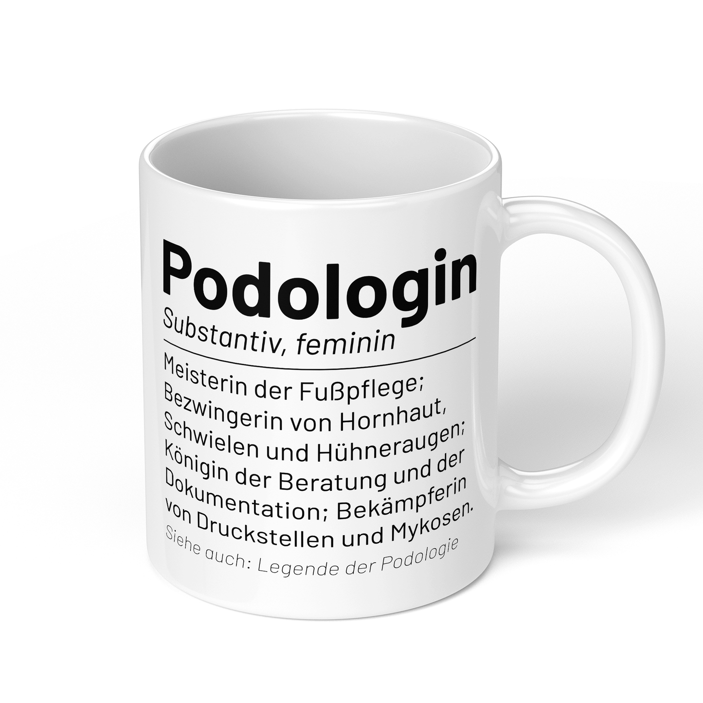 CupHaven® Podologie Tasse - Wörterbuch "Podologin" - Geschenk für Podologen und Podologinnen