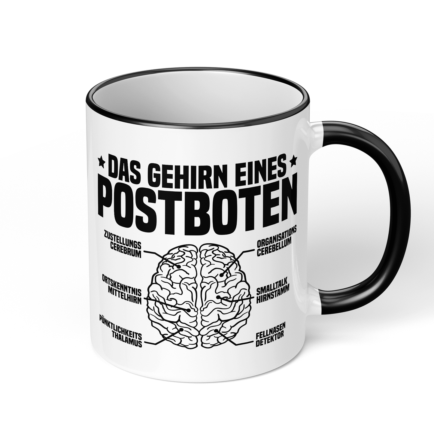 CupHaven® Postbote Tasse - Das Gehirn eines Postboten - Geschenk für Postboten und Postbotinnen