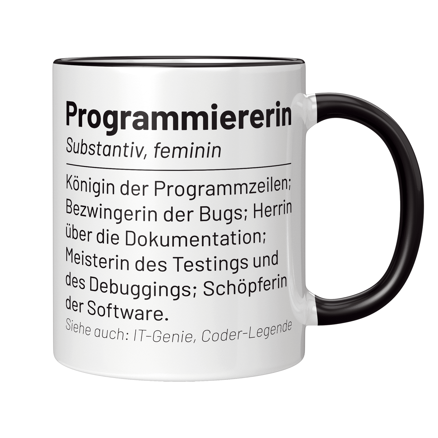 Programmierer Tasse - Wörterbuch "Programmiererin" (Softwareentwickler, Geschenk)