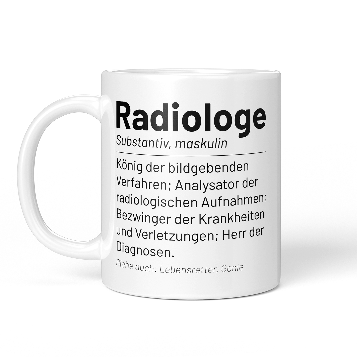CupHaven® Radiologie Tasse - Wörterbuch "Radiologe" - Geschenk für Radiologen und Radiologinnen