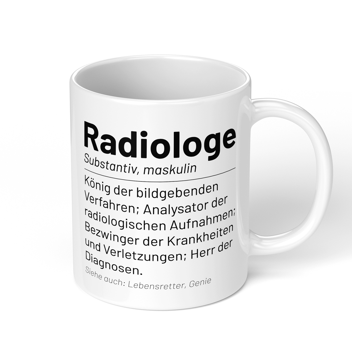 CupHaven® Radiologie Tasse - Wörterbuch "Radiologe" - Geschenk für Radiologen und Radiologinnen