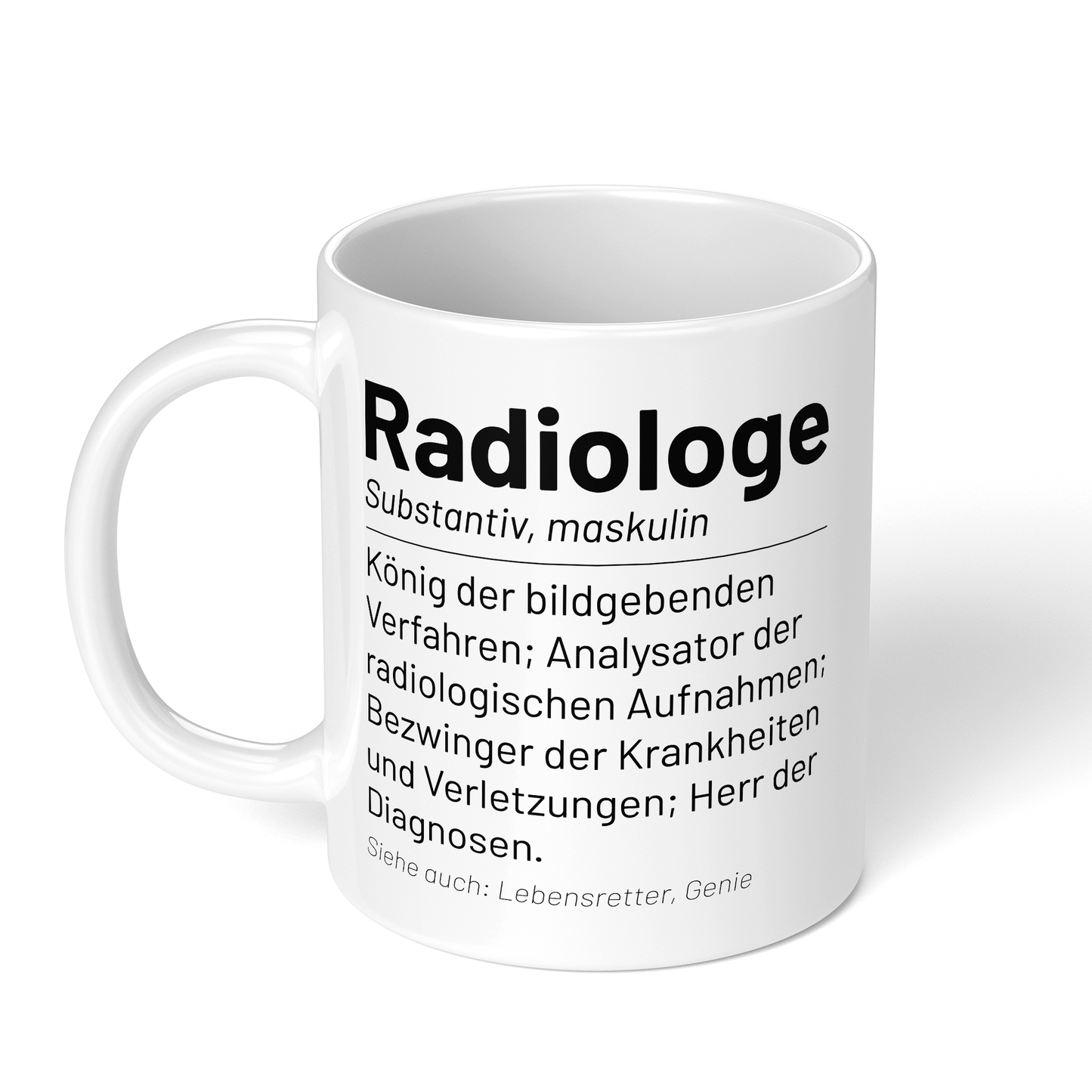 CupHaven® Radiologie Tasse - Wörterbuch "Radiologe" - Geschenk für Radiologen und Radiologinnen