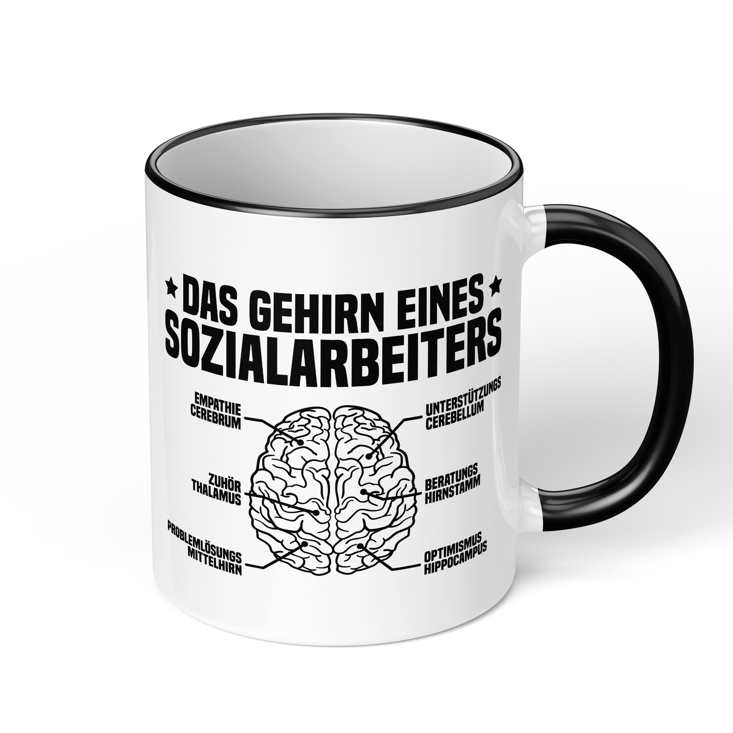 CupHaven® Sozialarbeiter Tasse - Das Gehirn eines Sozialarbeiters - Geschenk für Sozialarbeiter und Sozialarbeiterinnen