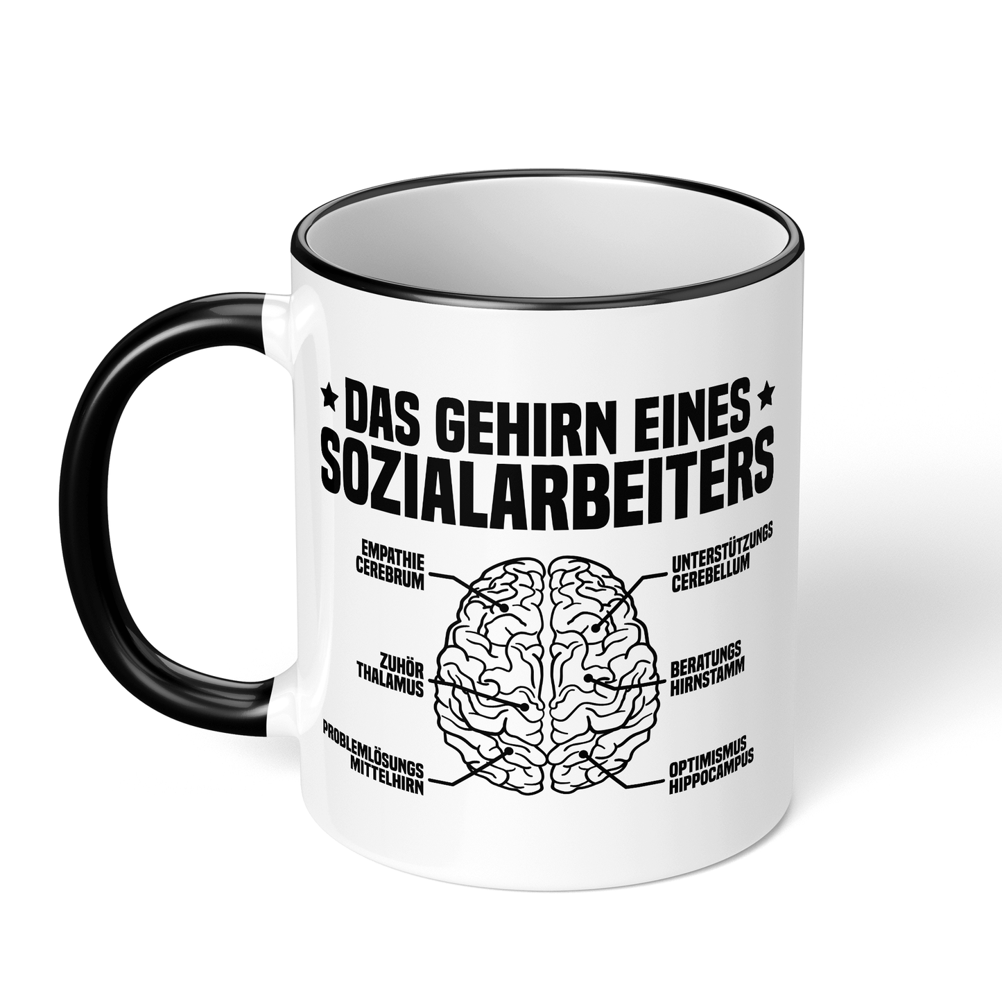 CupHaven® Sozialarbeiter Tasse - Das Gehirn eines Sozialarbeiters - Geschenk für Sozialarbeiter und Sozialarbeiterinnen