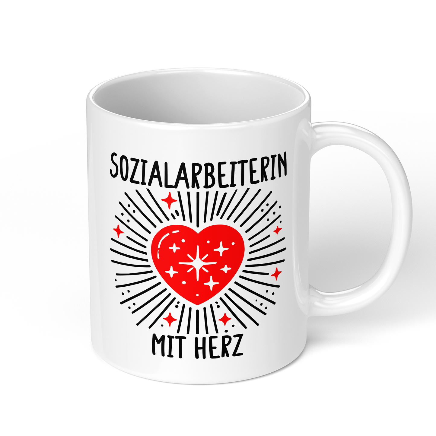CupHaven® Sozialarbeiter Tasse - Sozialarbeiterin mit Herz - Geschenk für Sozialarbeiter und Sozialarbeiterinnen