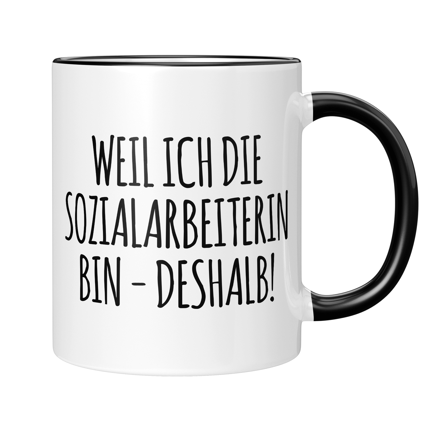CupHaven® Sozialarbeiter Tasse - Weil ich die Sozialarbeiterin bin - Deshalb! - Geschenk für Sozialarbeiter und Sozialarbeiterinnen