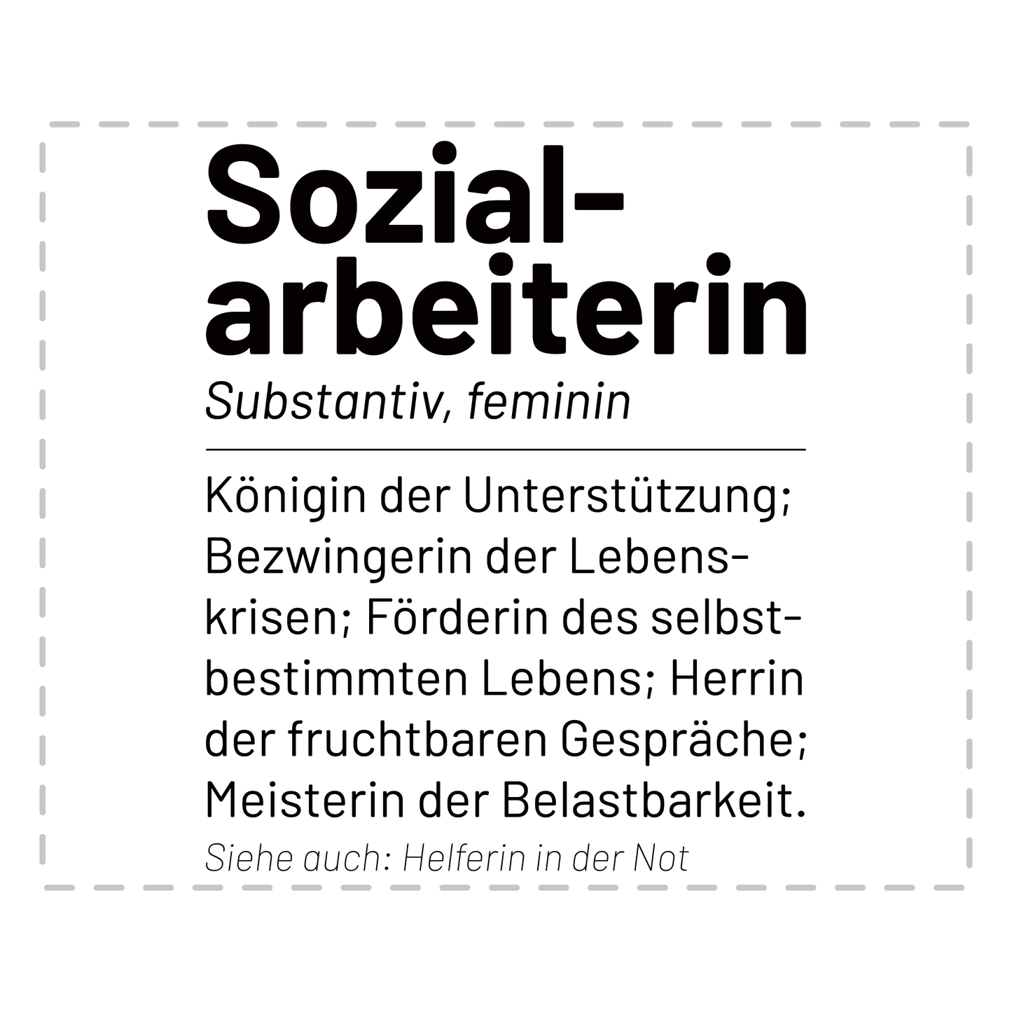 Sozialarbeiter Tasse - Wörterbuch "Sozialarbeiterin" (Soziale Arbeit, Geschenk)