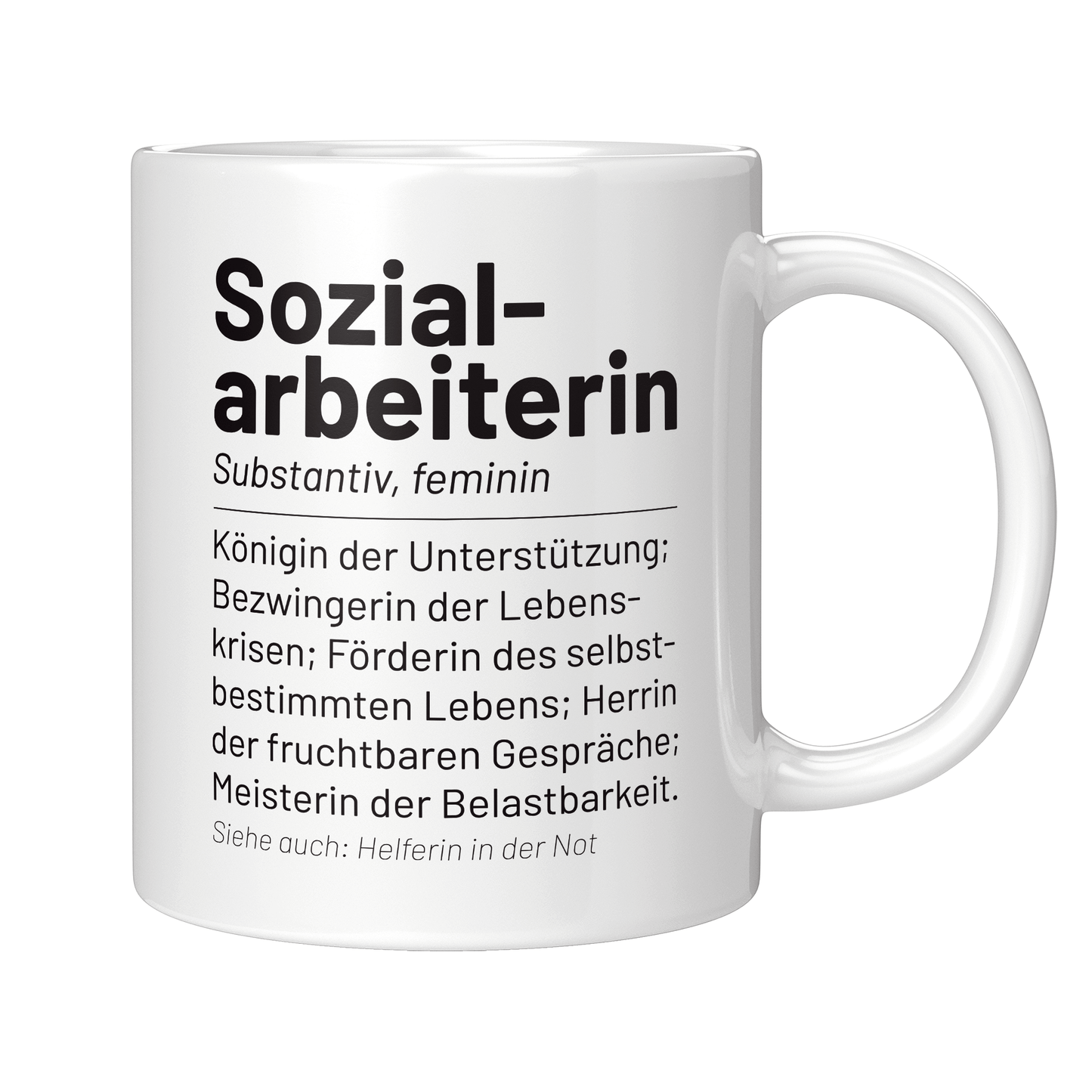 Sozialarbeiter Tasse - Wörterbuch "Sozialarbeiterin" (Soziale Arbeit, Geschenk)