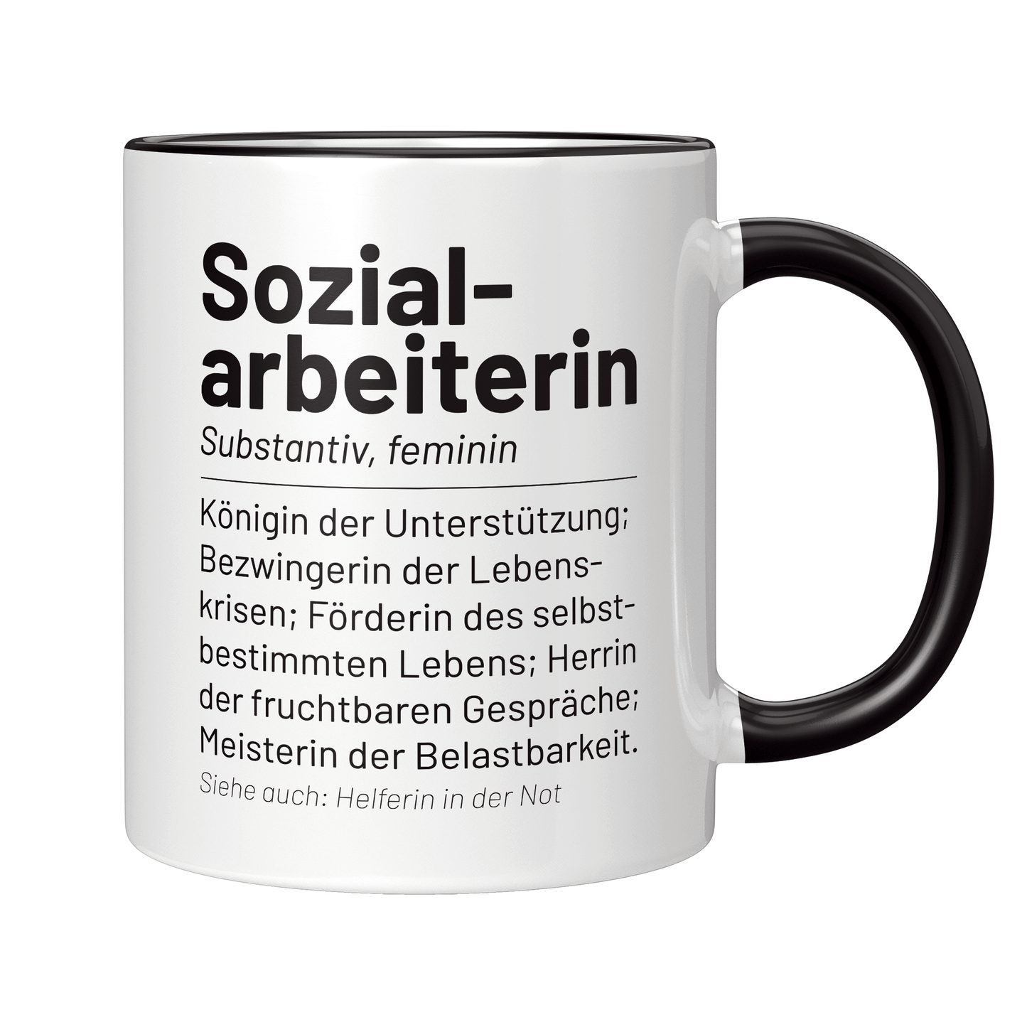 Sozialarbeiter Tasse - Wörterbuch "Sozialarbeiterin" (Soziale Arbeit, Geschenk)