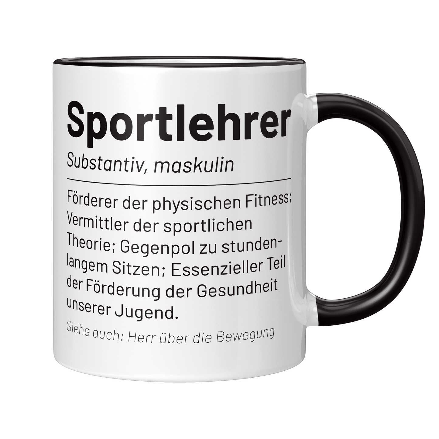 Sportlehrer Tasse - Wörterbucheintrag: "Sportlehrer" (Sport, Lehrer, Geschenk)