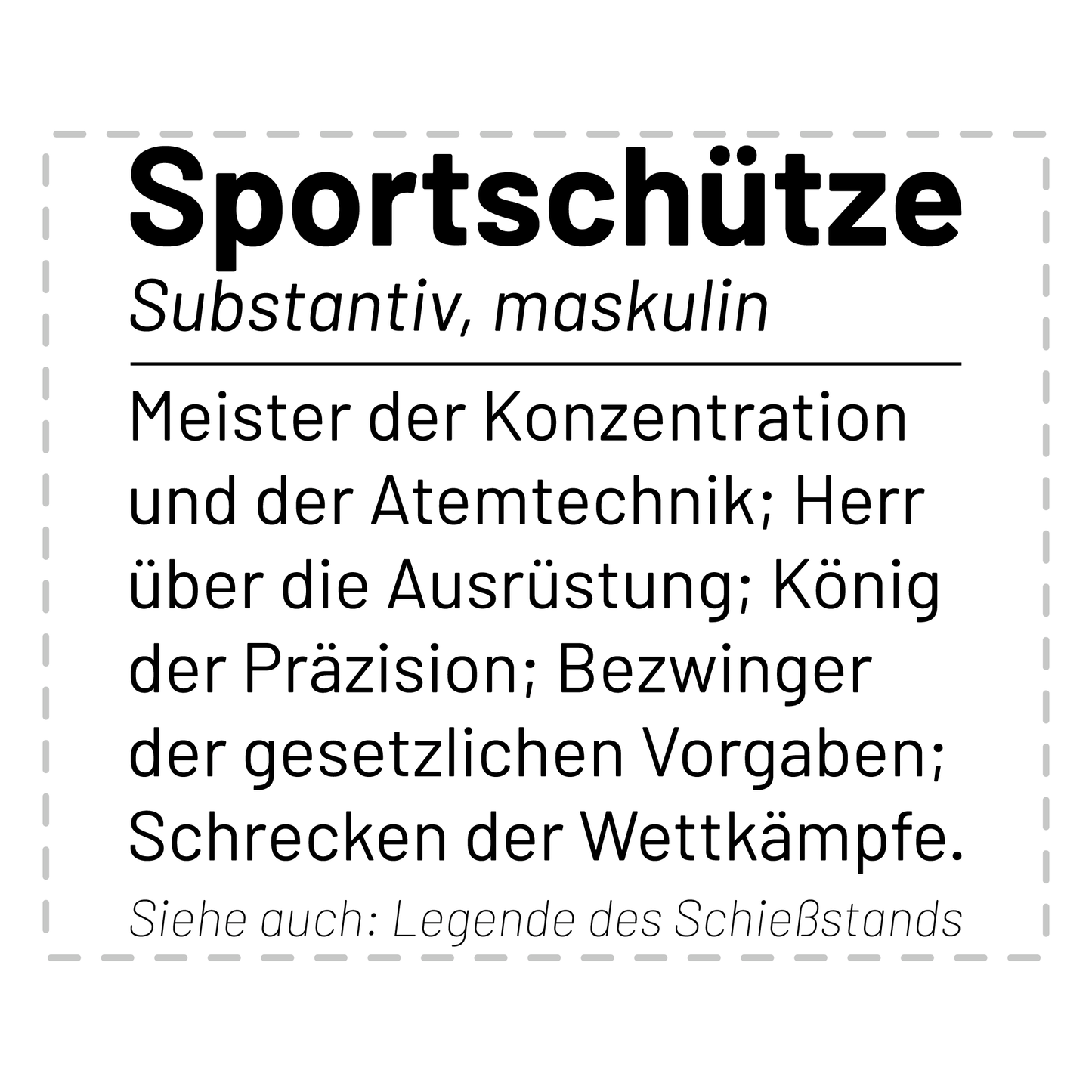 Sportschütze Tasse - Wörterbuch "Sportschütze" (Sportschützin, Sportschießen, Geschenk)