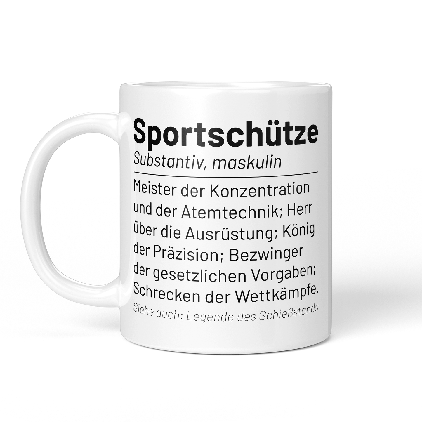 CupHaven® Sportschütze Tasse - Wörterbuch "Sportschütze" - Geschenk für Sportschützen und Sportschützinnen