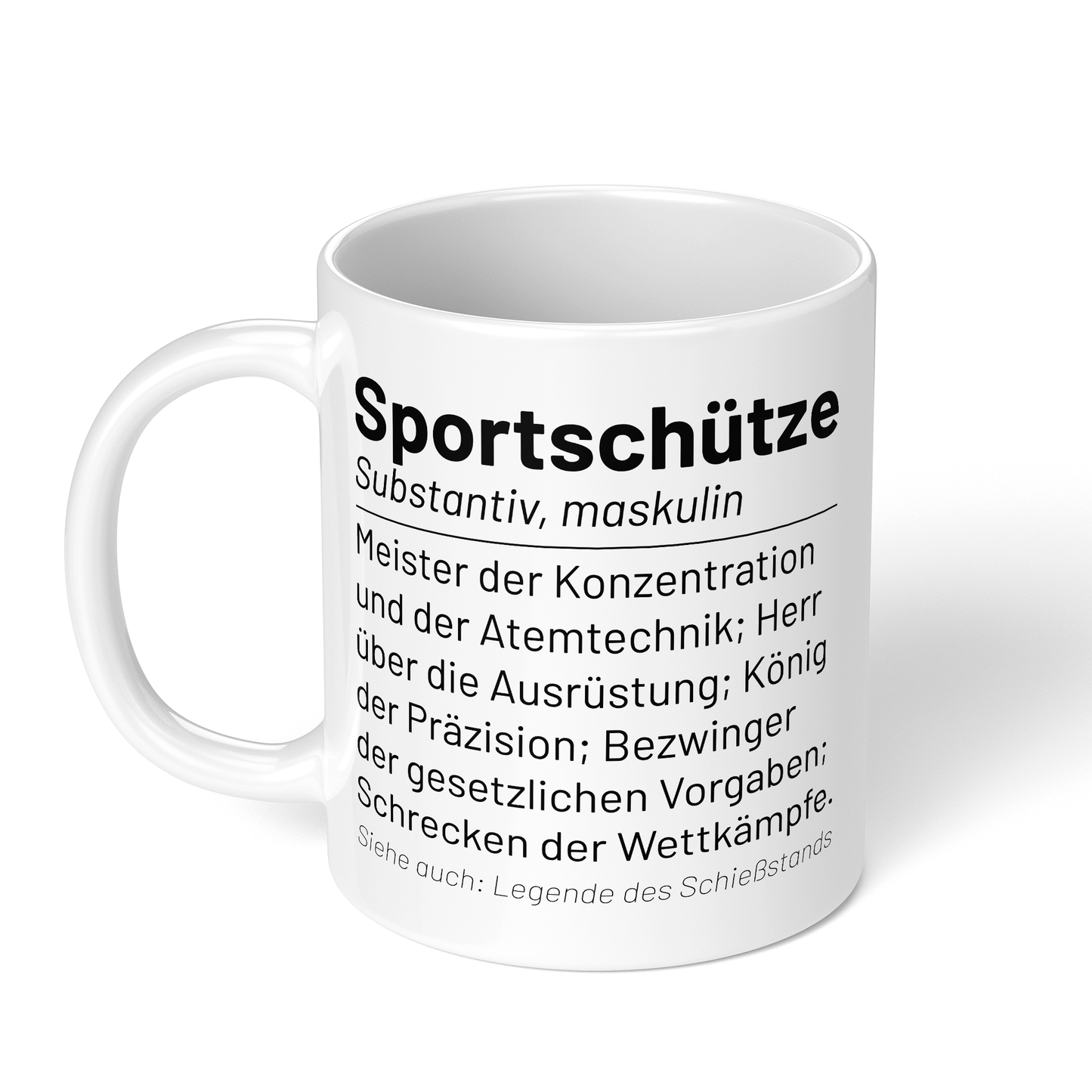 CupHaven® Sportschütze Tasse - Wörterbuch "Sportschütze" - Geschenk für Sportschützen und Sportschützinnen